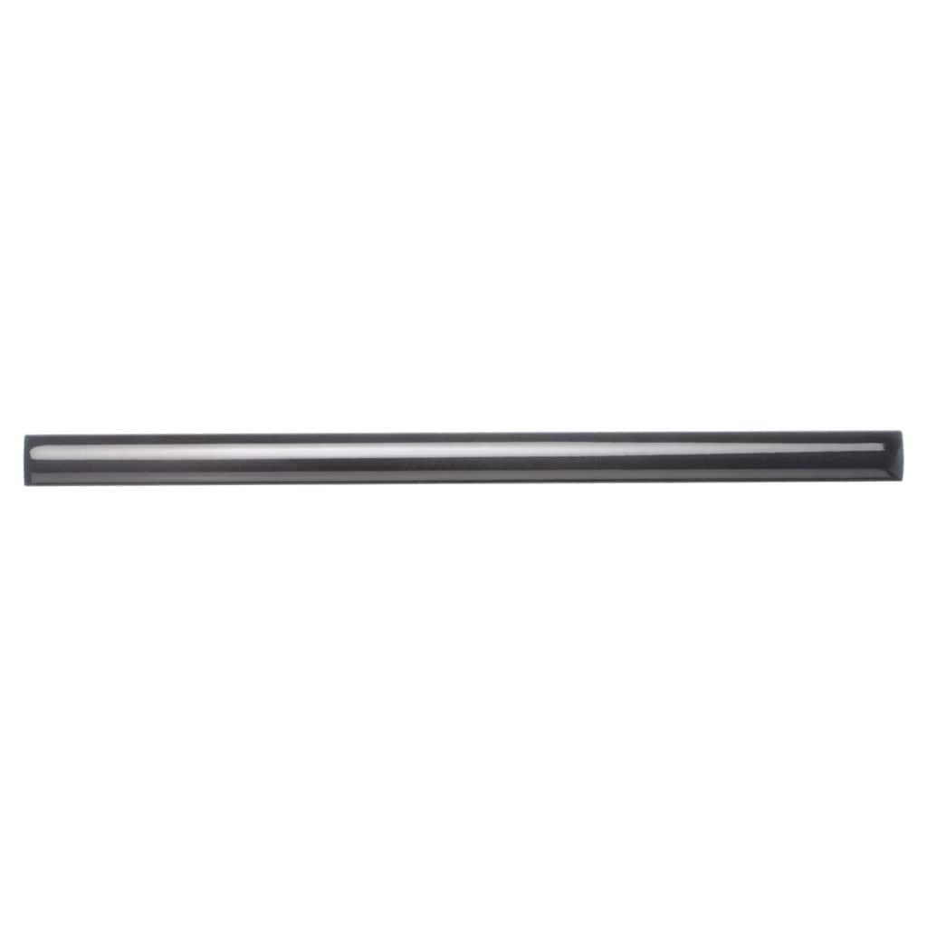 Apollo Tile CRE88BLKPENA Silken Black 1-in x 8-in Glossy Ceramic Pencil Tile ( 0.3-sq ft / Carton ) 10 -Pack