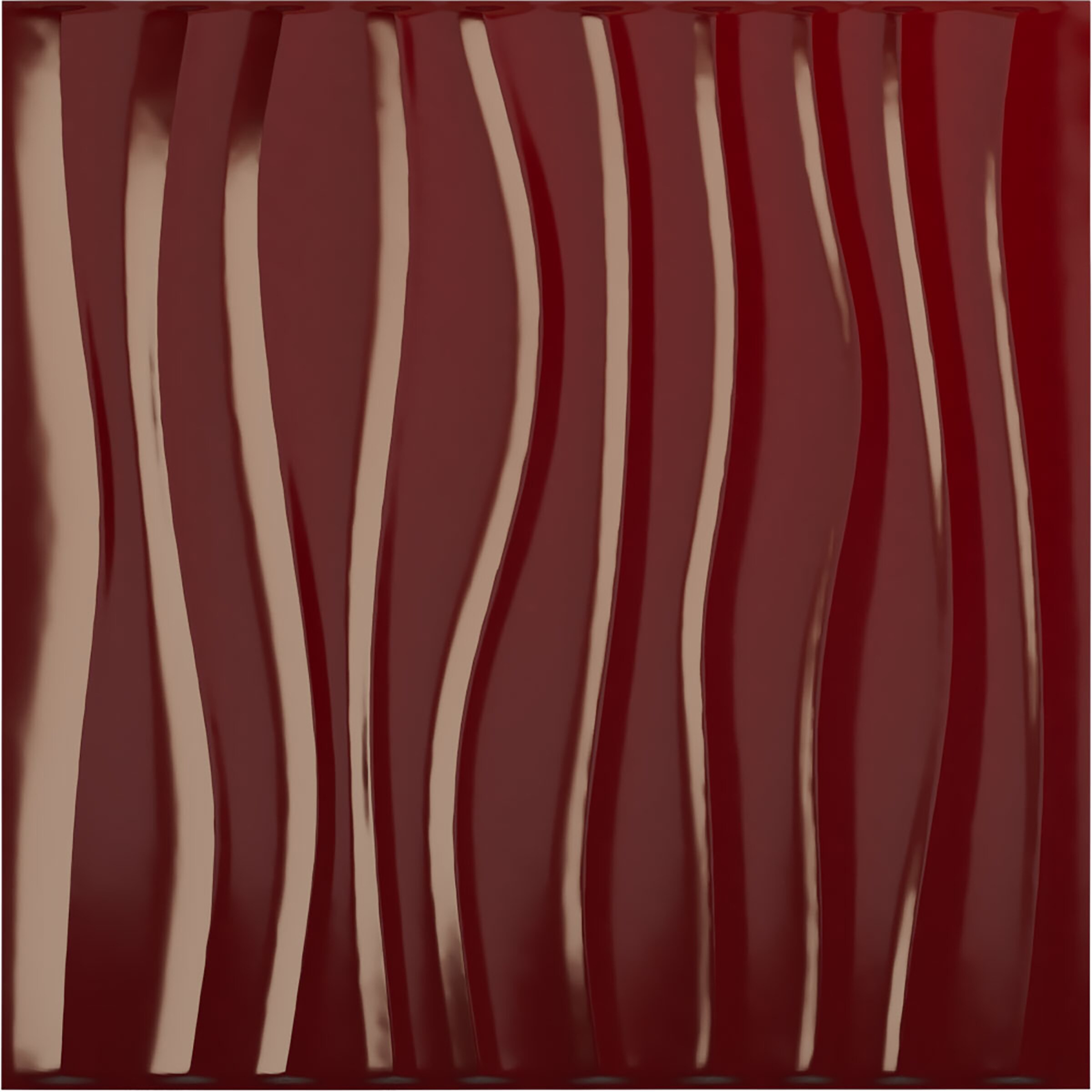 Ekena Millwork WP20X20SOHML-CASE-12 19-5/8-in x 19-5/8-in Embossed Gloss Merlot PVC Wall Panel 12 -Pack