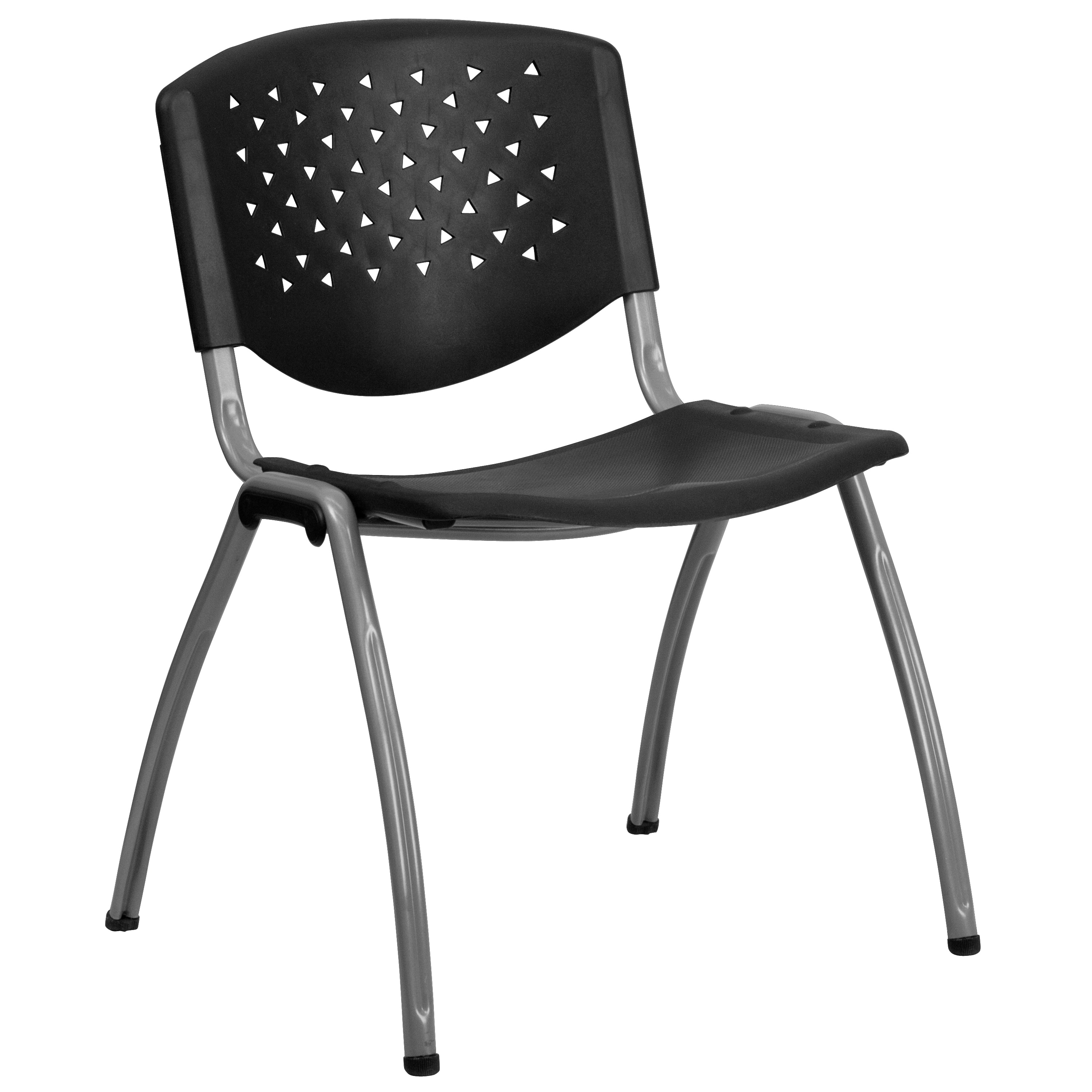 Flash Furniture 847254009751 Modern Black Plastic Accent Chair
