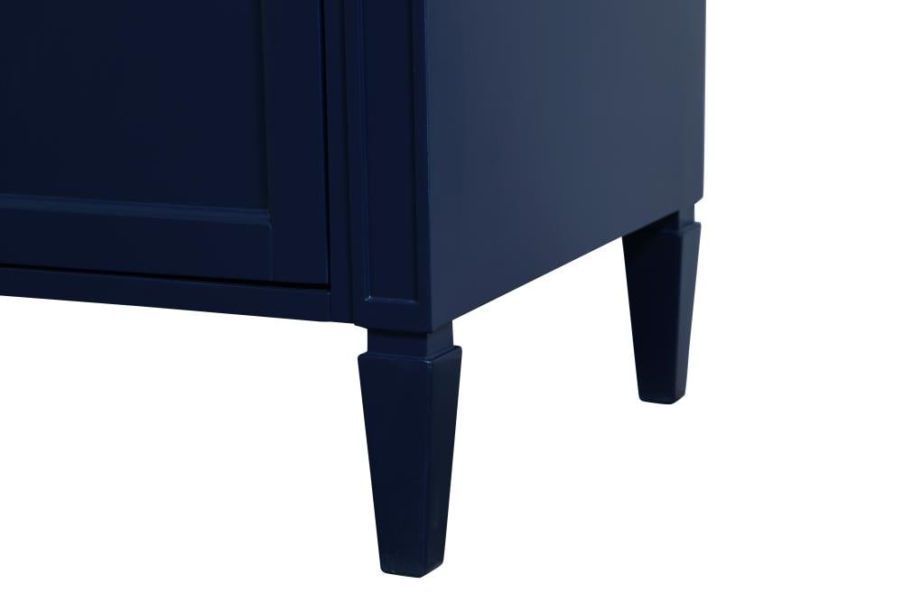 Elegant Decor First Impressions 30-in Blue Undermount Single Sink ...