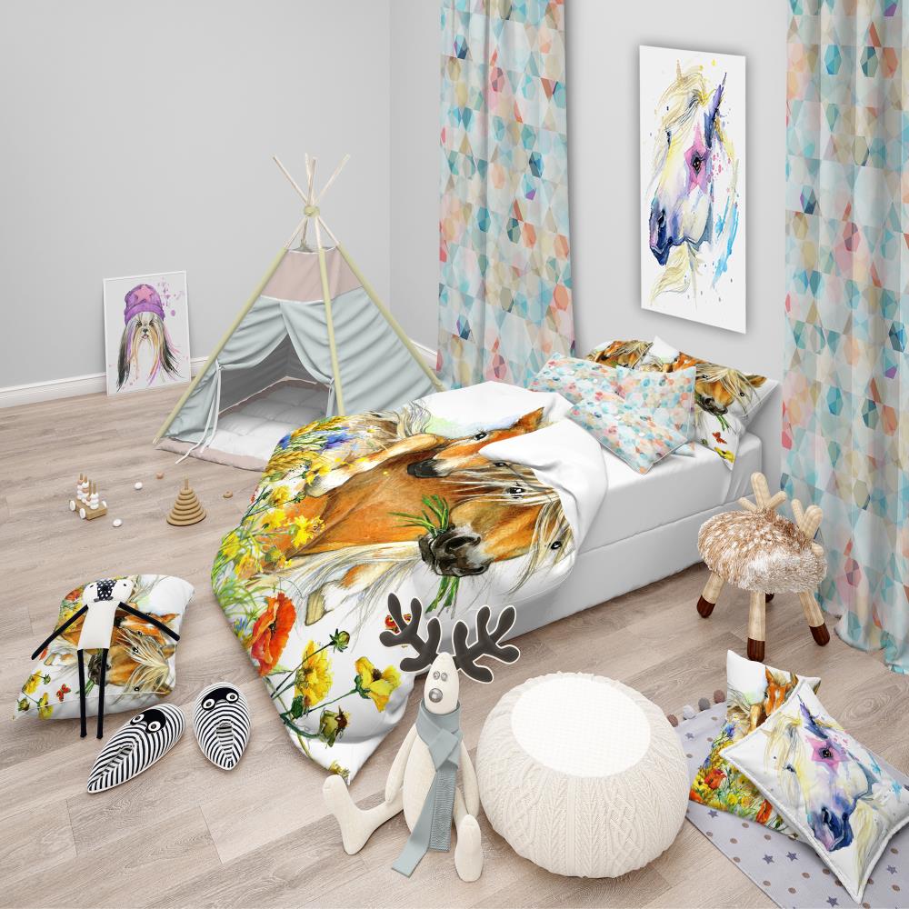 Designart BED13451-Q 3 -Piece Yellow Queen Duvet cover Set