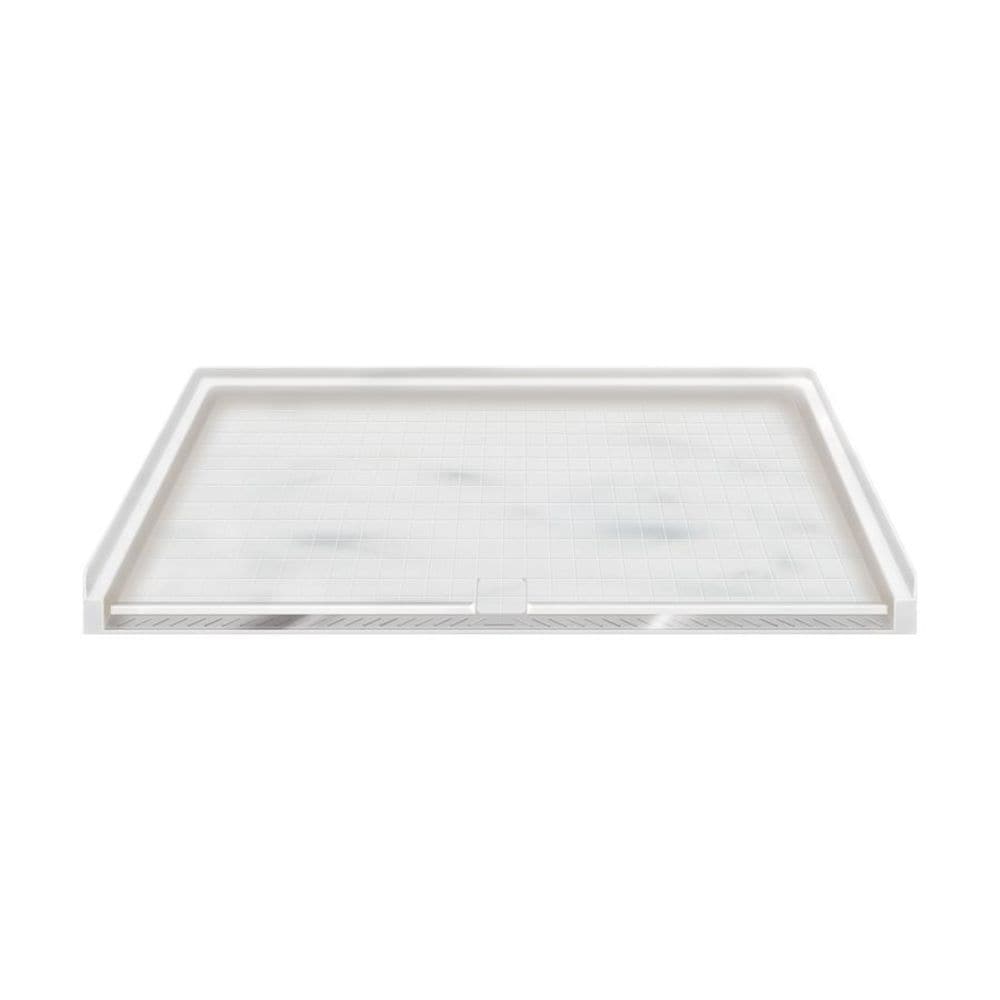 Transolid FG6338-11 37.75-in W x 63.5-in L with Front Drain Single Threshold Rectangle Shower Base (Storm)