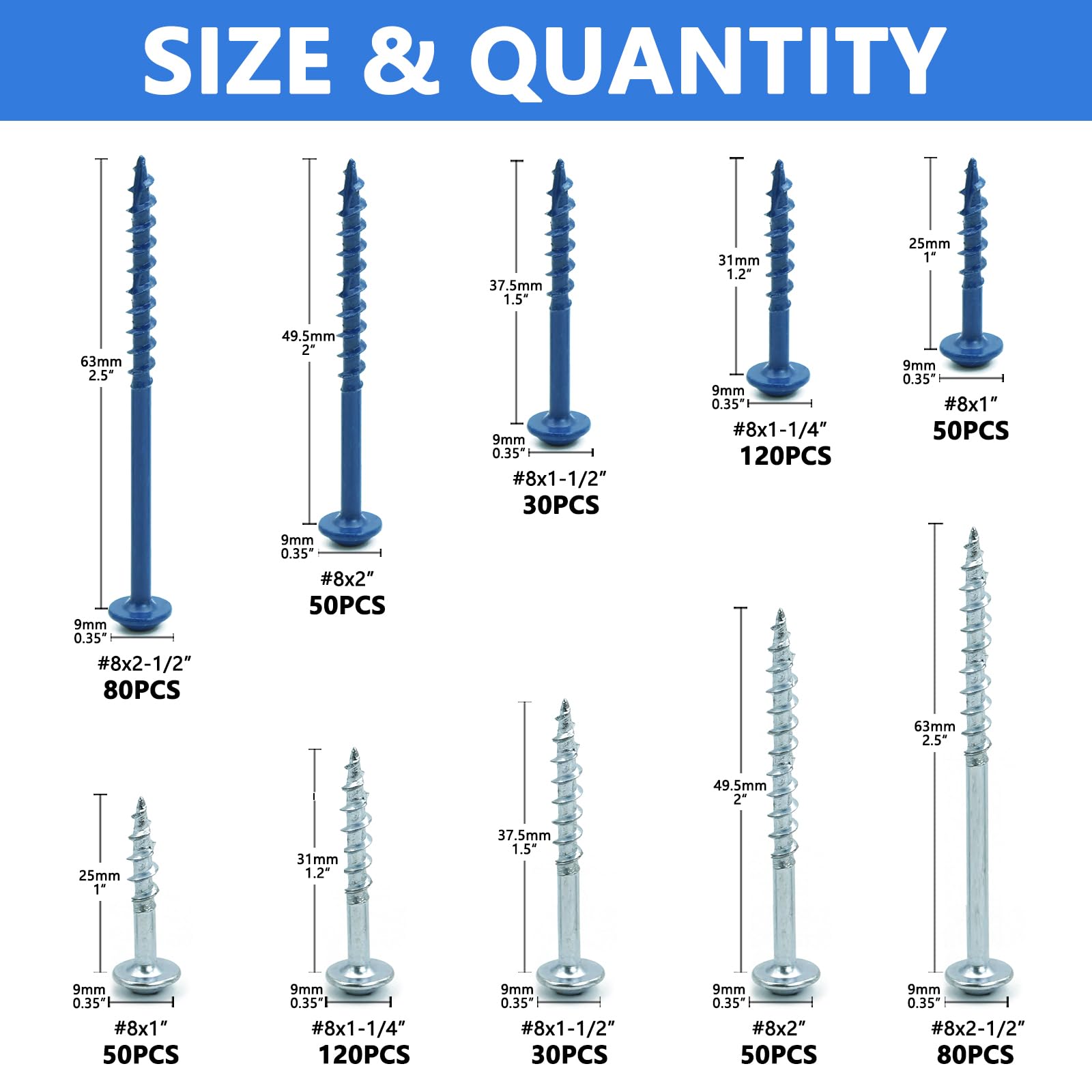 KHKFY LKH0805G497 Wood-Screws - View #2