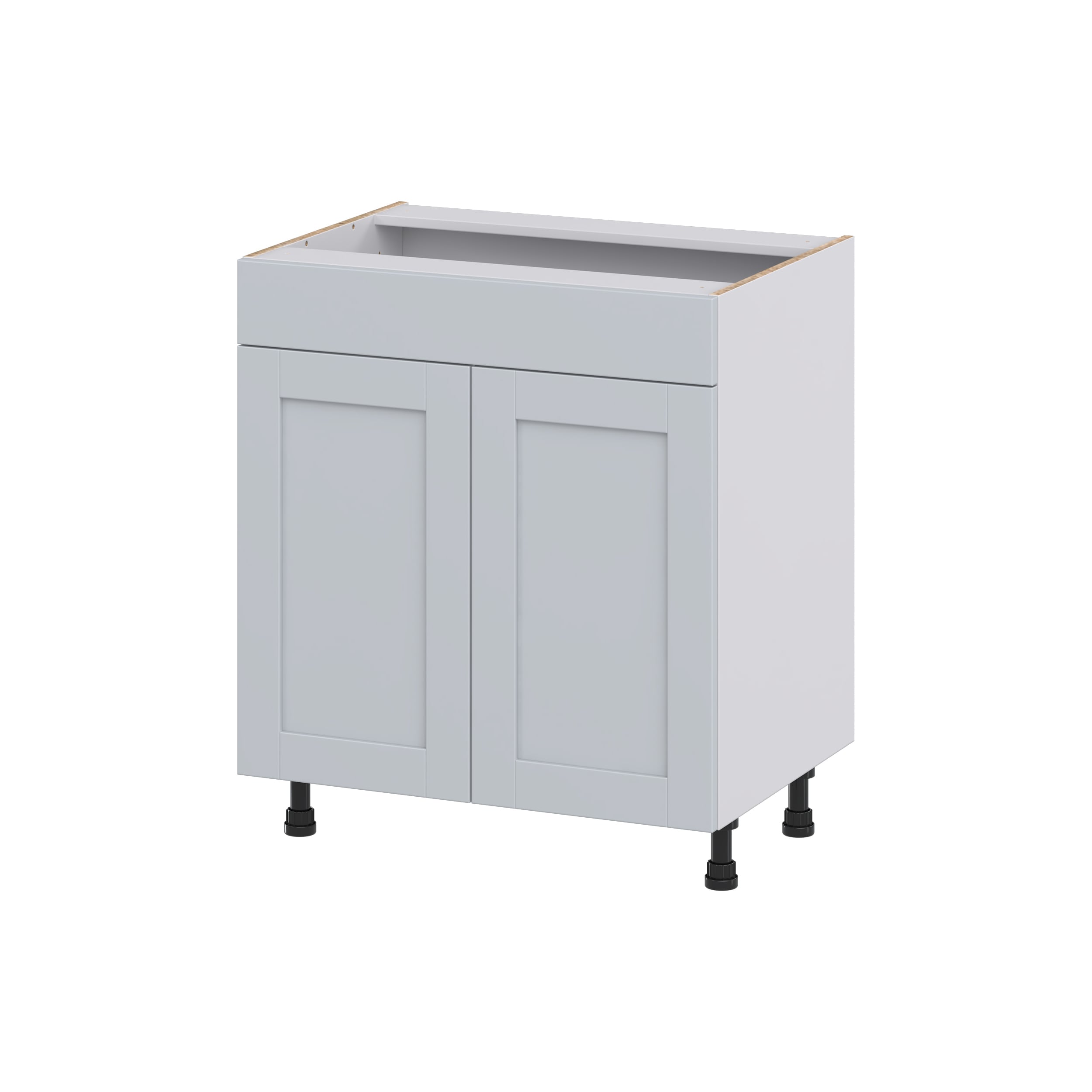Hugo&Borg DSVS30-CH Charlesberg 30-in W x 34.5-in H x 21-in D Light Gray Sink Base Fully assembled Cabinet (Recessed Panel Shaker)