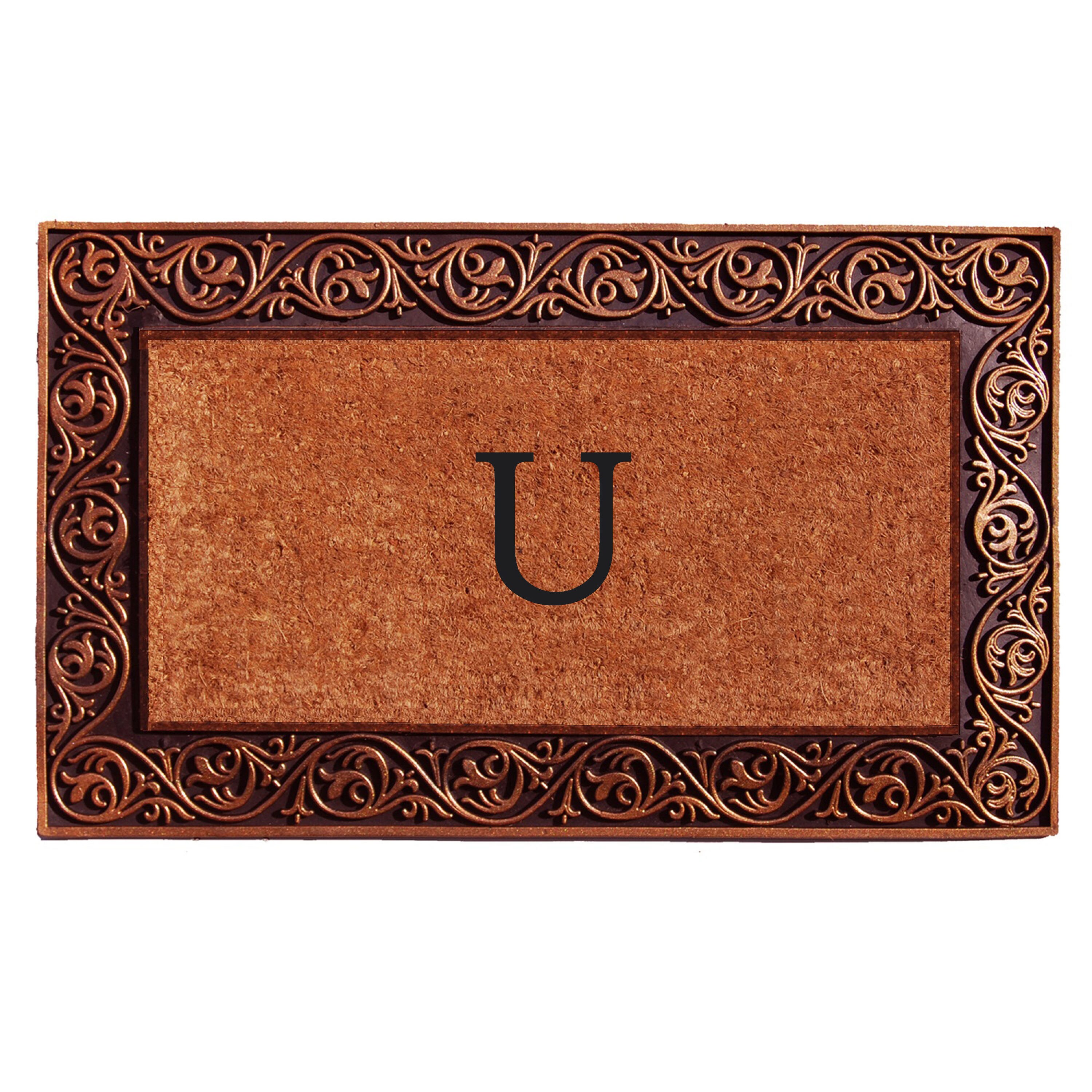 Callowaymills 10003BRNZU 2-ft x 3-ft Natural/Bronze Coir/Rubber Rectangular Indoor or outdoor Decorative Door mat