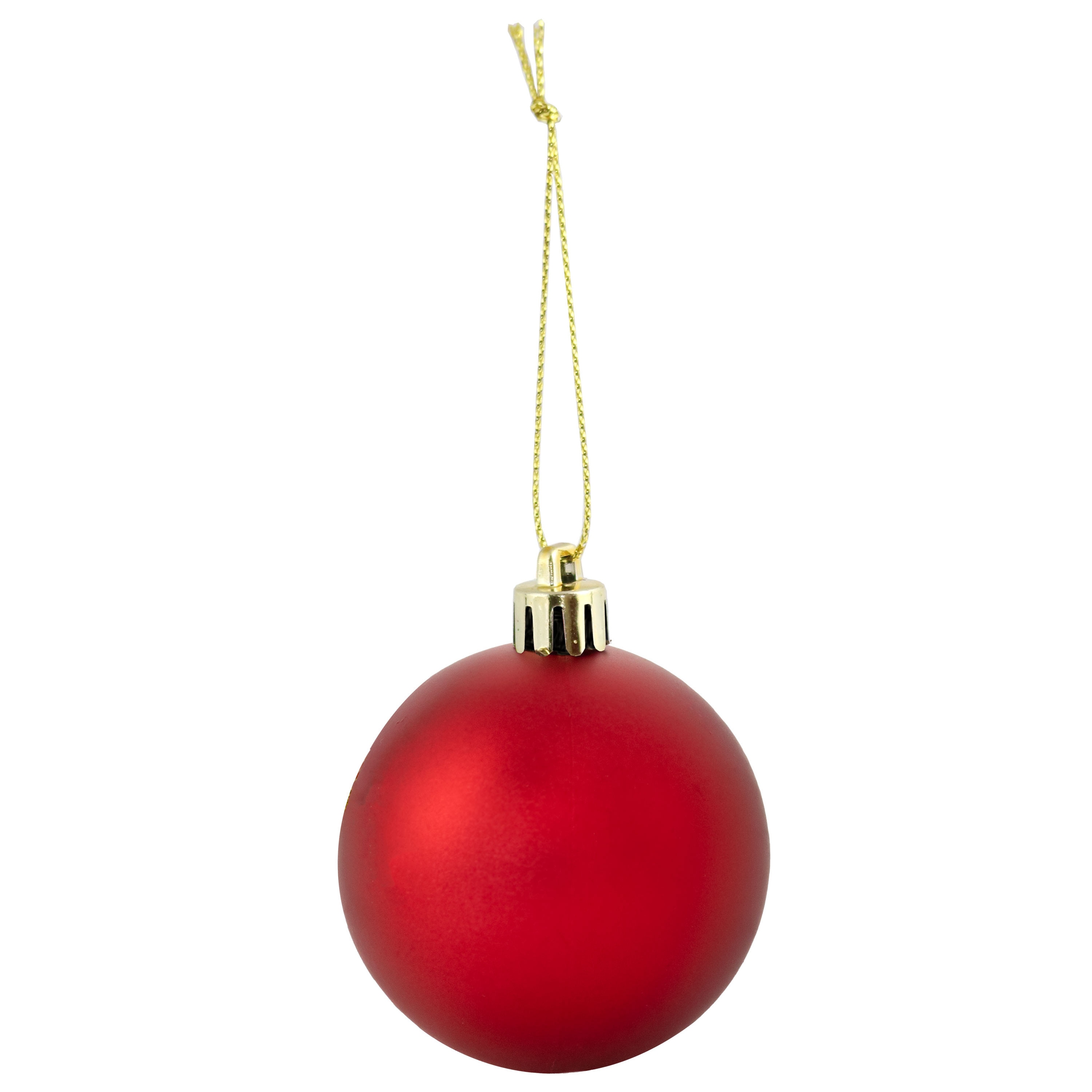Red Shatterproof Plastic Christmas Ornament Set, 100 Pieces