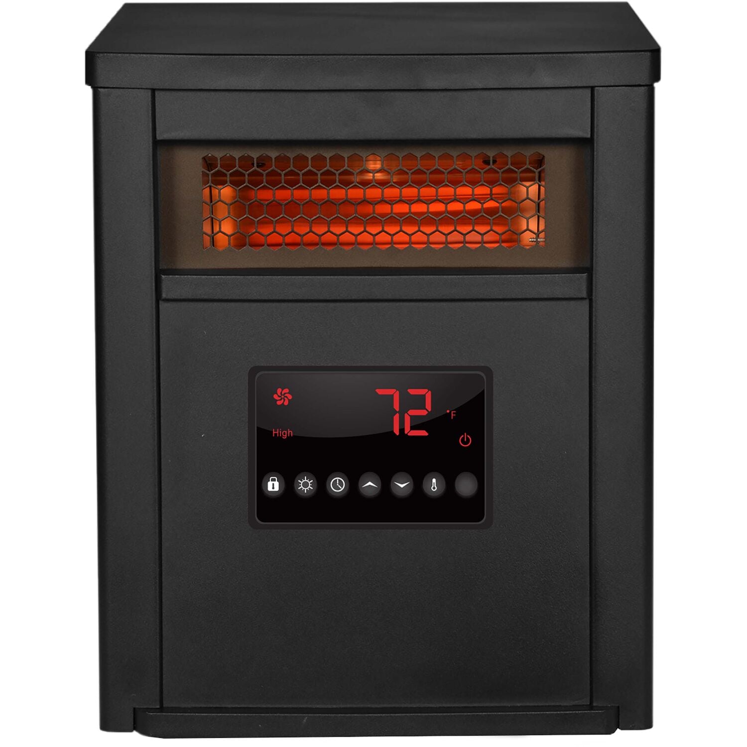 Lifesmart 15-in W Black Infrared Quartz Electric Fireplace HT1012R Sansujyuku sansujyuku.com