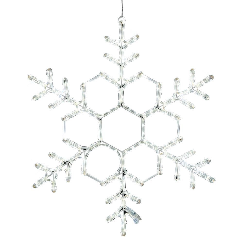 GE 82020LO 26-in Hanging Snowflake with White LED Lights