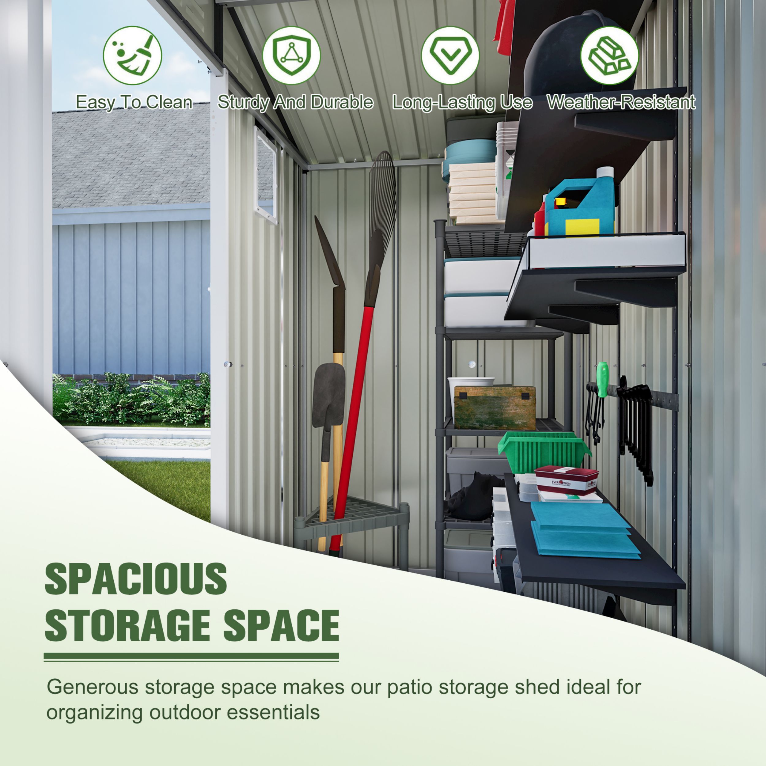Poinic QURDS-7861S25 Metal-Storage-Buildings-Sheds - View #7