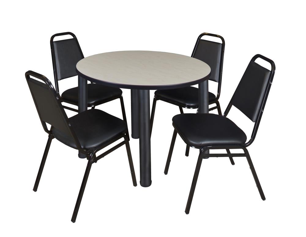 Regency TB42RNDPLBPBK29BK Kee Off-white 4 -Person Training table ( 42-in W x 29-in H )