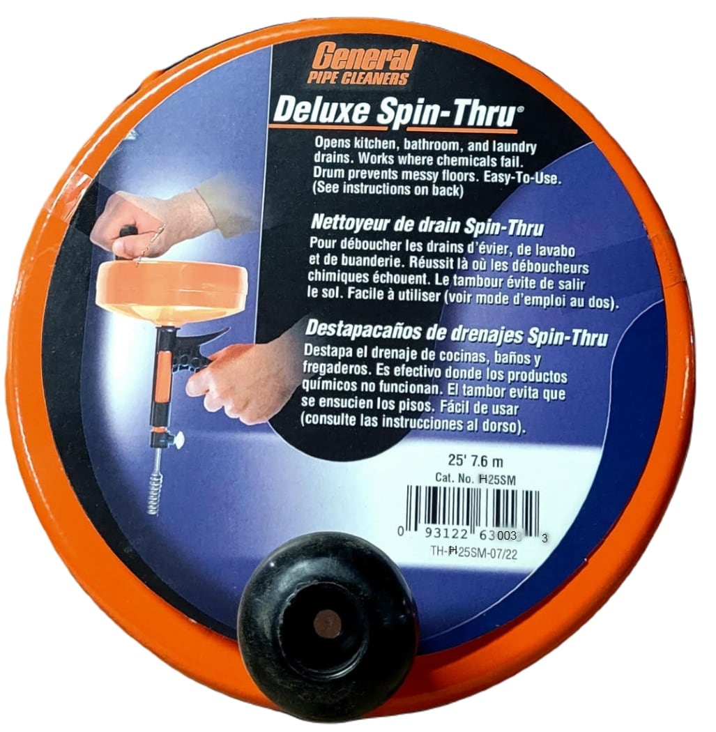 General Wire H-25SM DELUXE POWER SPIN-THRU DRAIN CLEANER