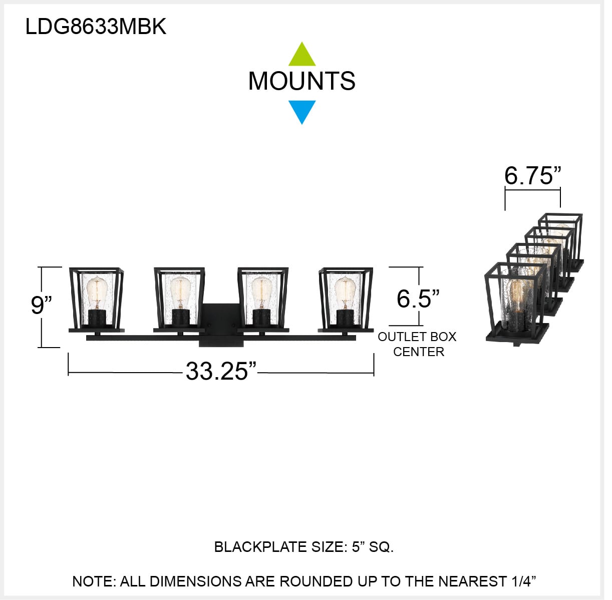 Quoizel LDG8633MBK b089995 - View #6
