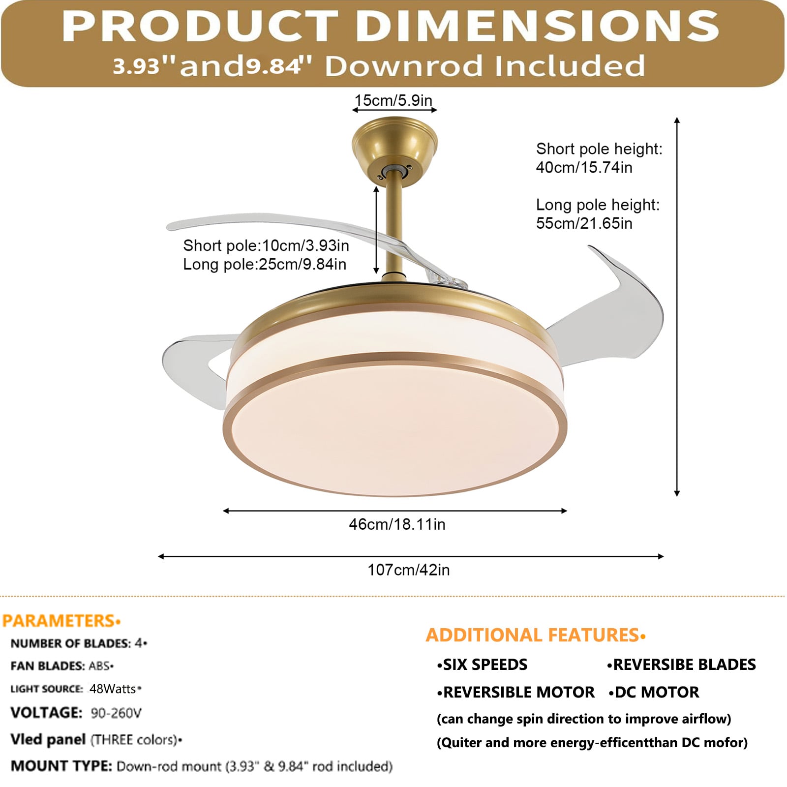 Oukaning JZUCOD-01440099 Ceiling-Fans - View #4