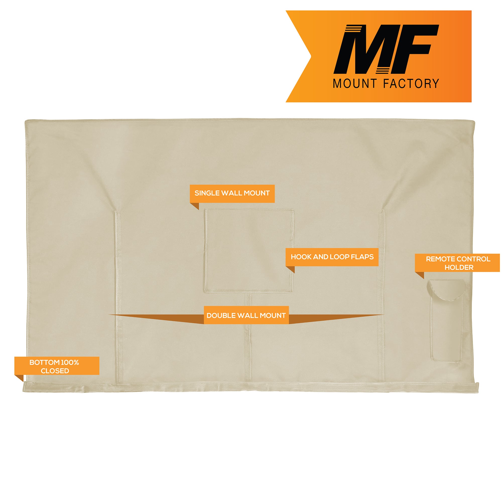 Mount Factory MOUNT-COVER-EX65-TAN Outdoor-Tv-Covers - View #2