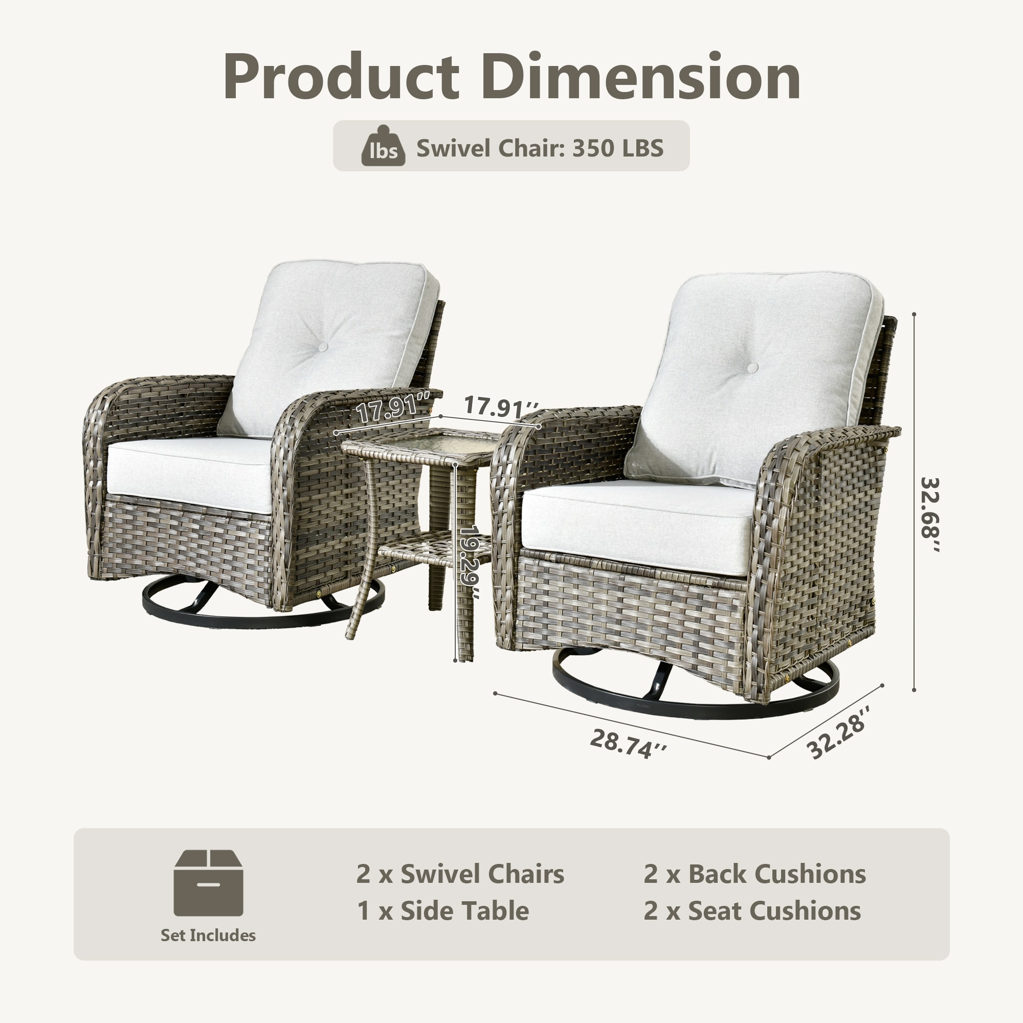 ALTRIGUS 6L-GNC400-3-AL Patio-Conversation-Sets - View #3