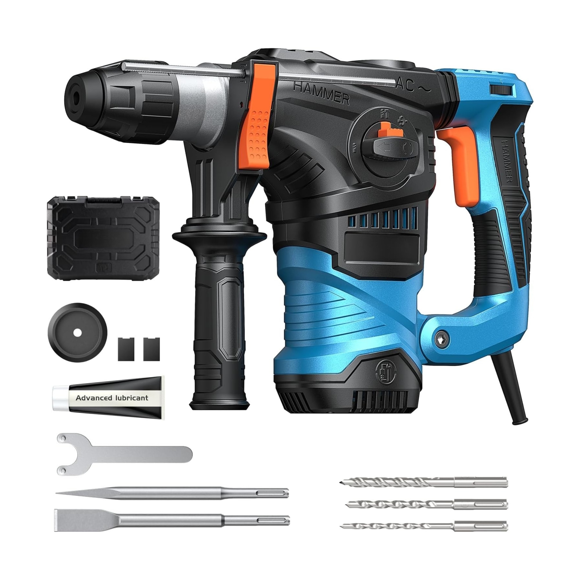 Etokfoks 13 Amp 1 1 4 in SDS Plus Demolition Rotary Hammer Drill Set with 4 Functions 6J Impact Anti Vibration Kit #LETPFAWRH