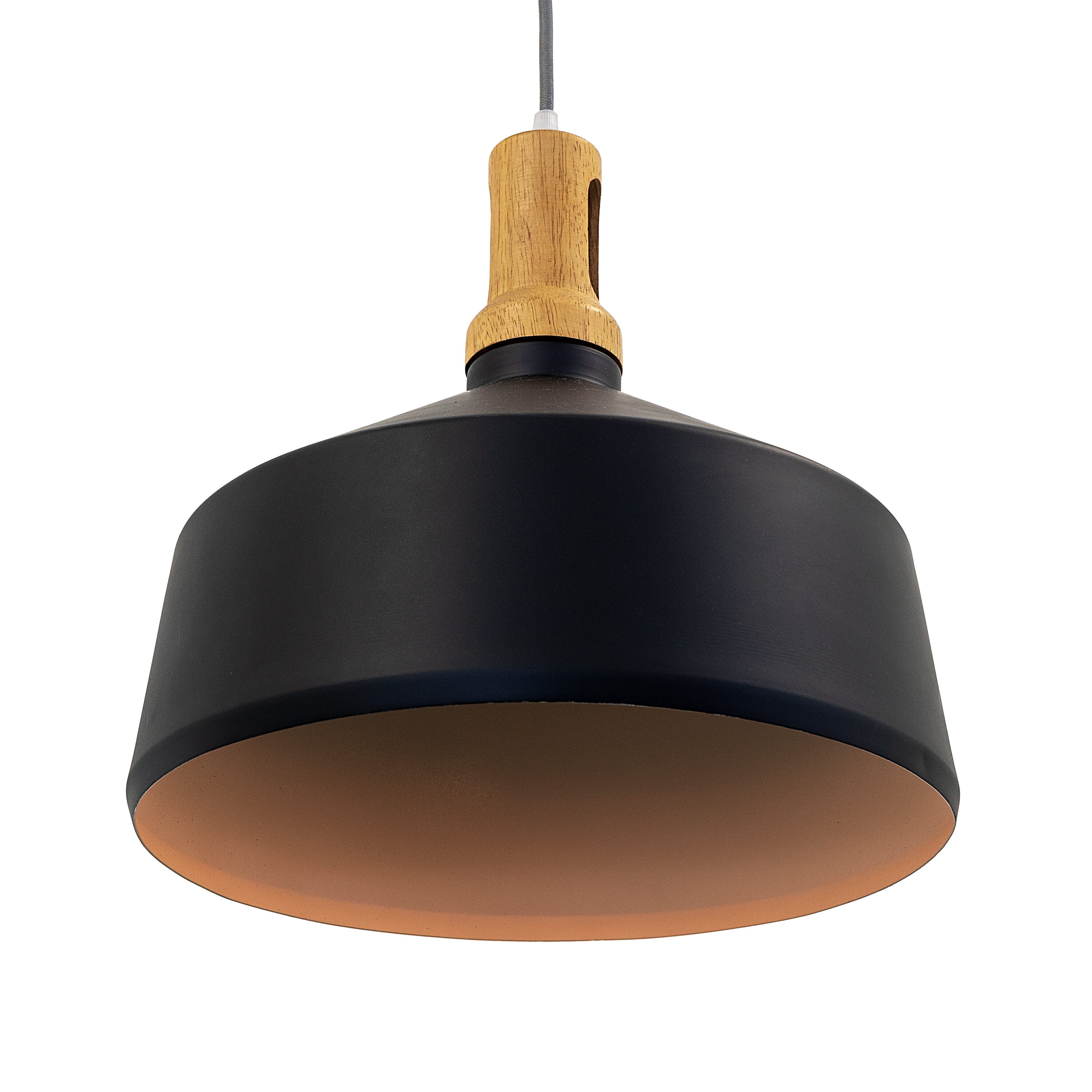 cosmos graphite and copper pendant light