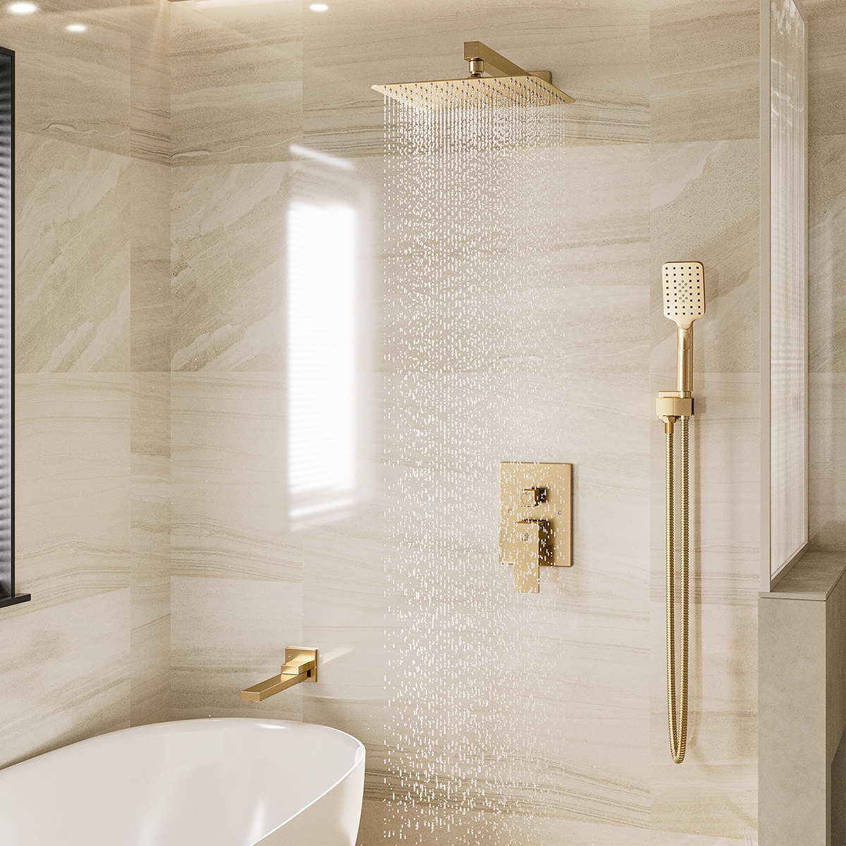 Mondawe MO6006-12GD Showerhead-Bar-Panels - View #2