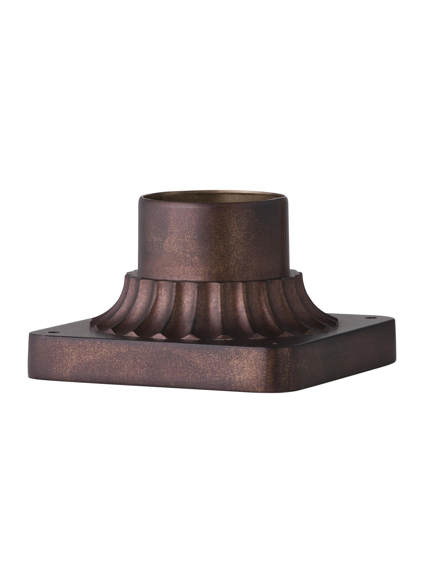 Generation Lighting Outdoor Pier Mounts 3-in Patina Bronze Transitional  Pier Mount in the Post Light Parts department at