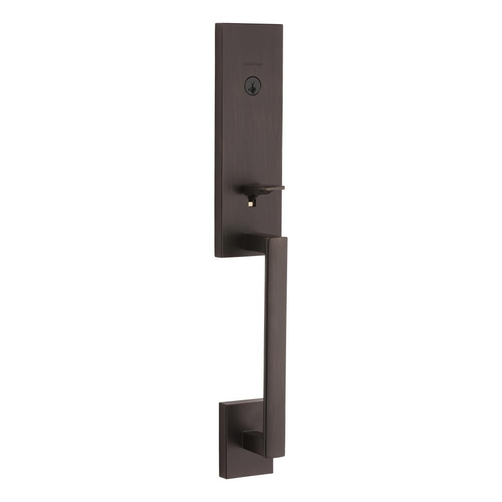 Kwikset 818VNHLIP-11PS.STRKP Venetian Bronze Single-Cylinder Deadbolt Entry door exterior handle with and SmartKey