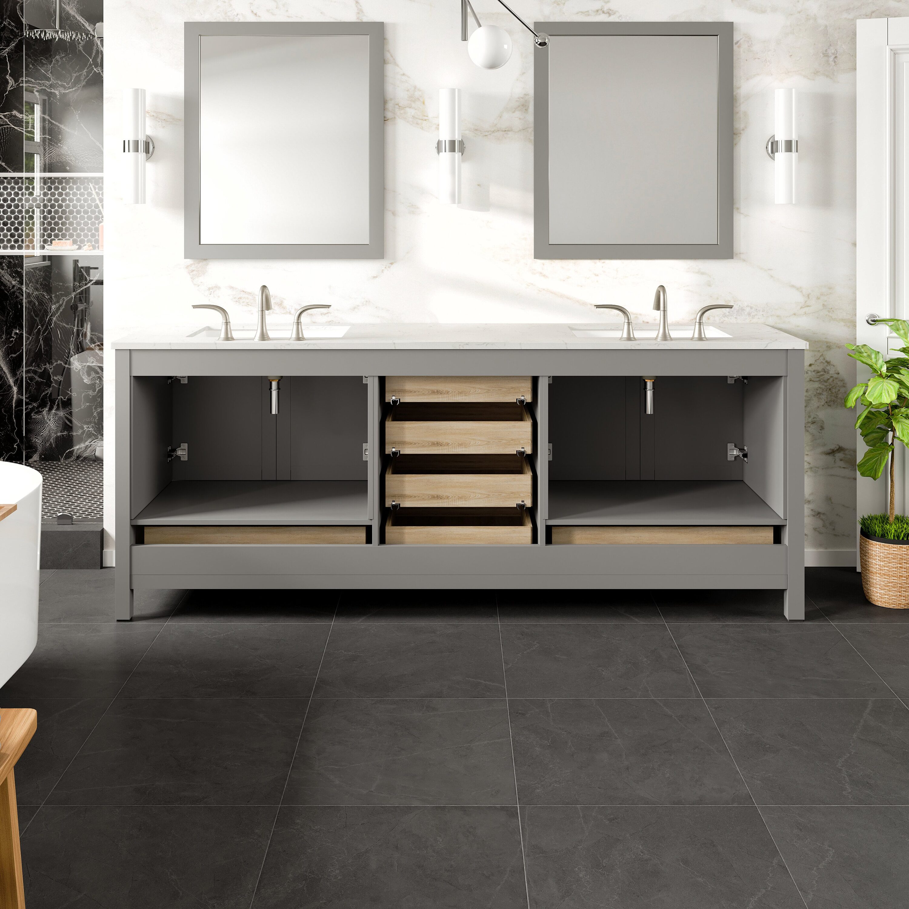 Eviva EVVN412-84GR Bath-Vanity-Combo - View #7