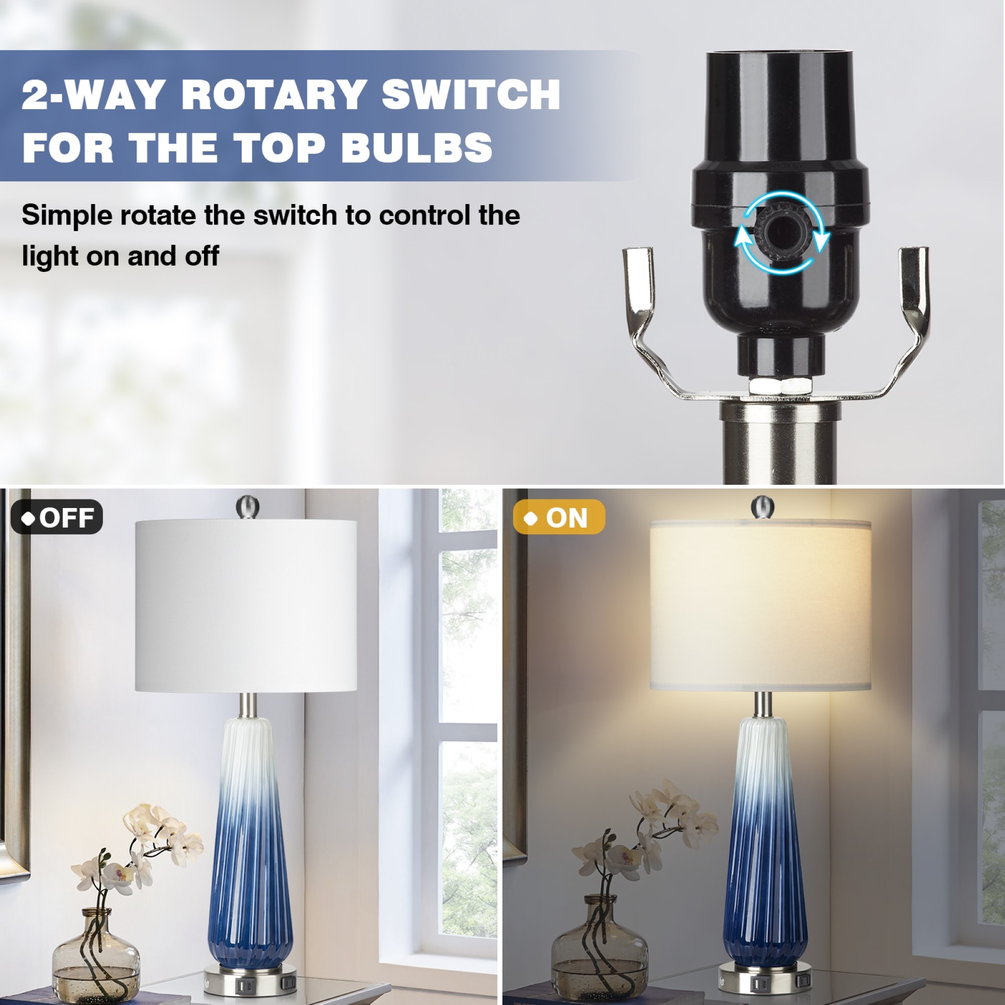 UrFurnishings TD-256 Table-Lamps - View #6