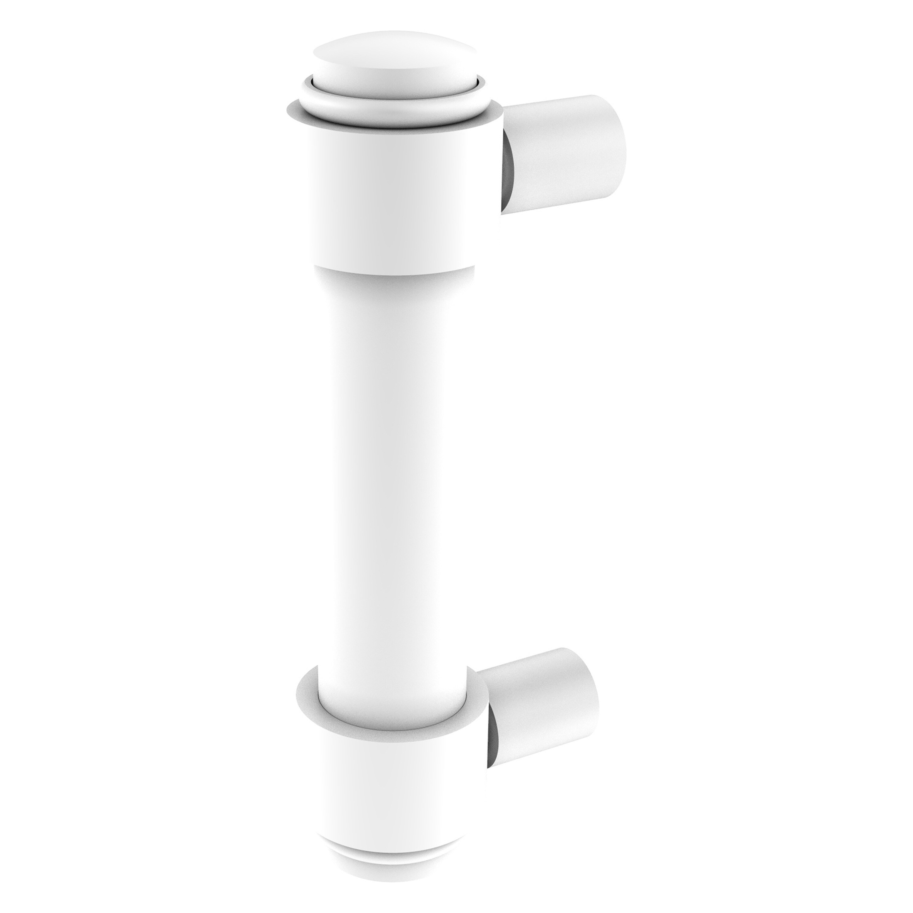 Allied Brass F-30-WHM Cabinet Hardware 3-in , 76mm Center to Center Matte White Dual Mount Cylindrical Bar