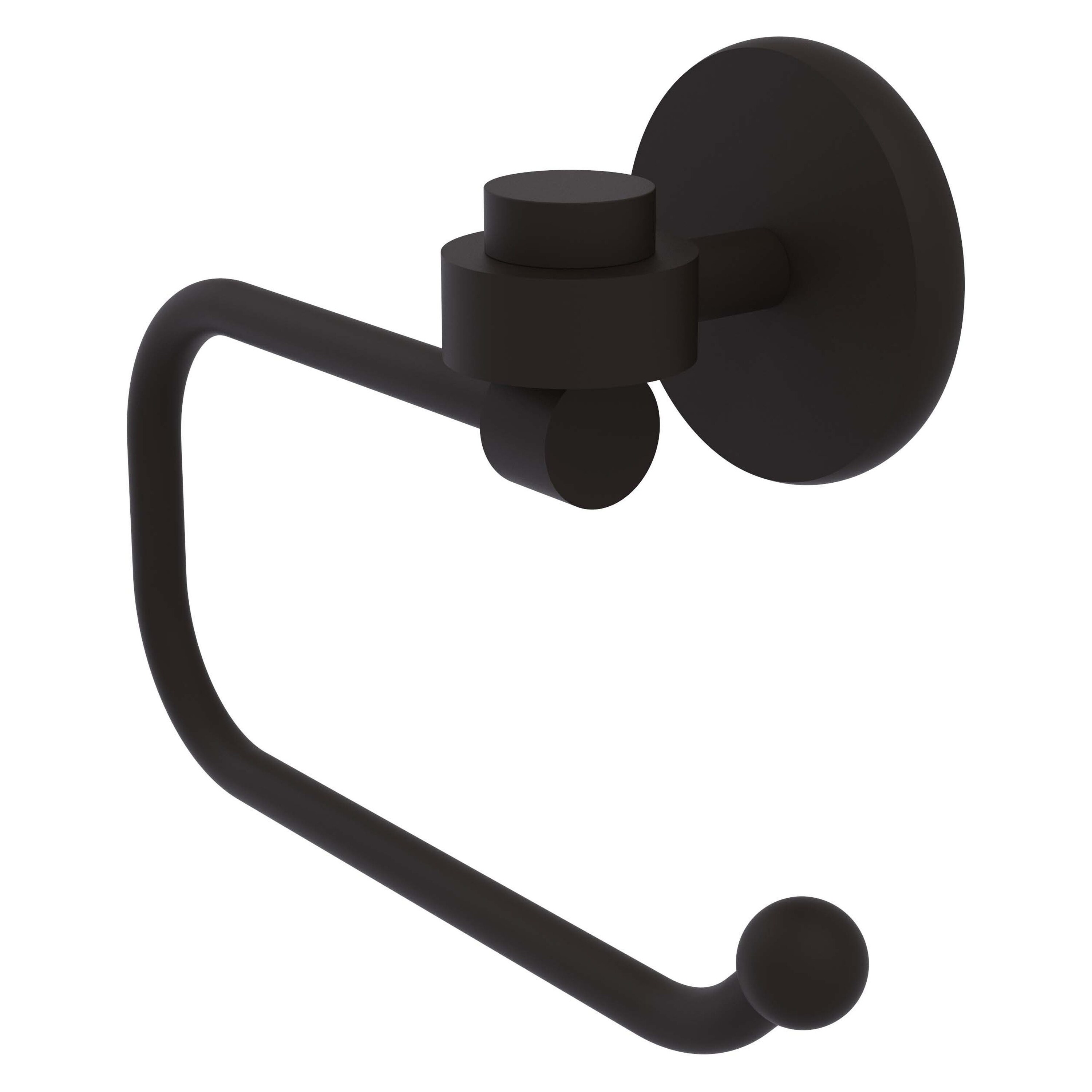 Allied Brass 7124E-ORB Satellite Orbit One Oil-rubbed Bronze Wall mount Single post Toilet Paper Holder 1 -Rolls with Storage