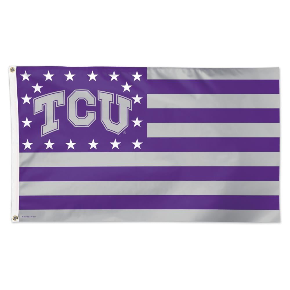 WinCraft Sports 13431115 5-ft W x 3-ft H TCU Horned Frogs Flag
