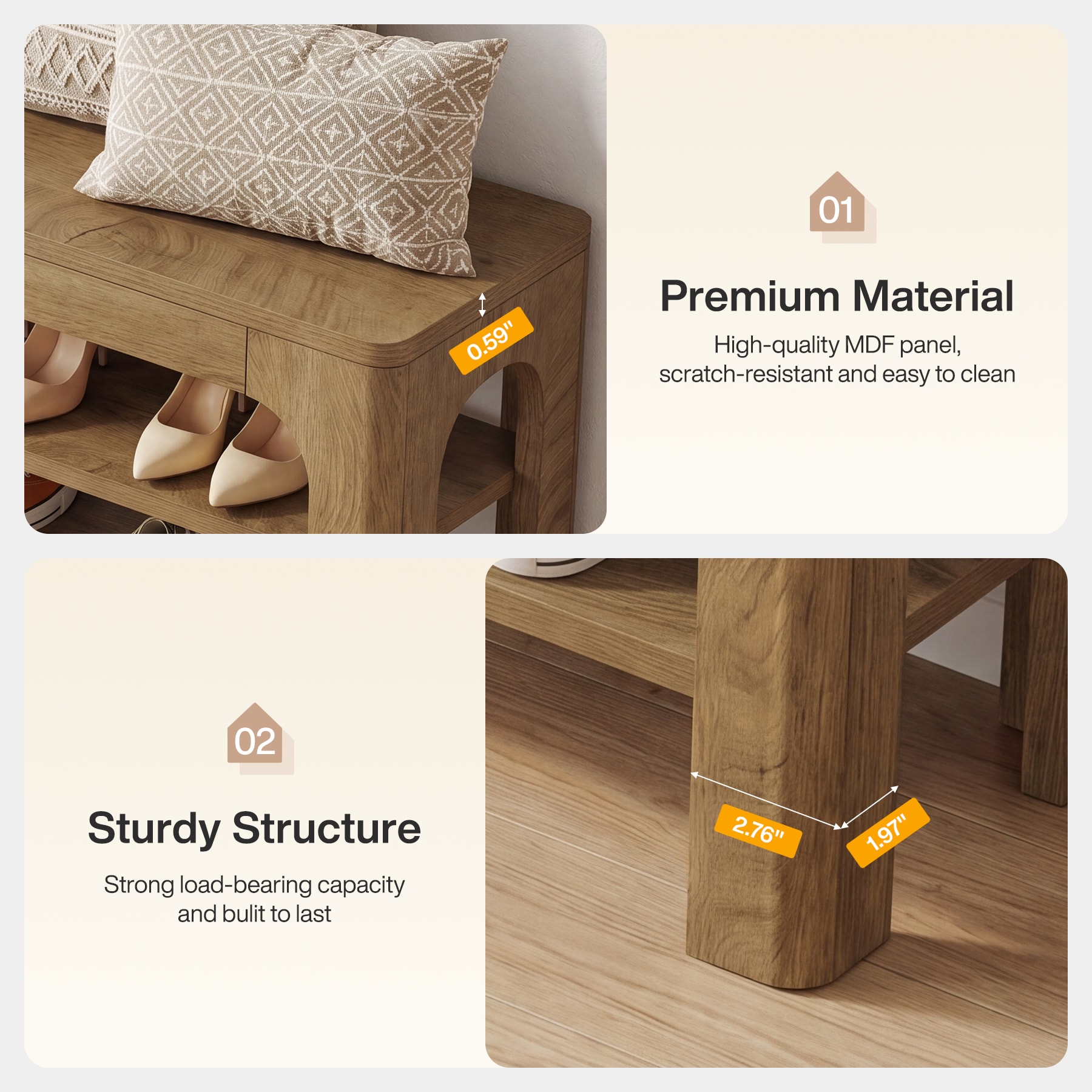 Tribesigns LWOYJL-1417YY bench - View #4