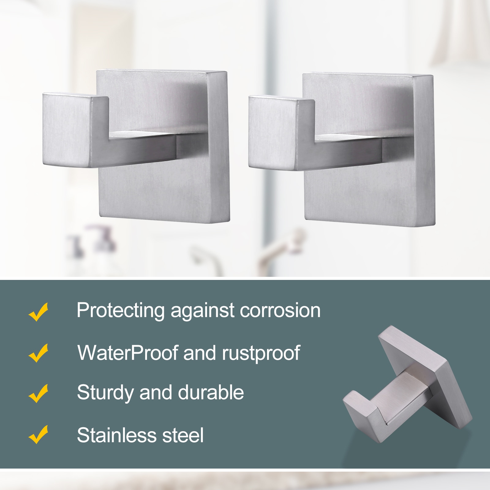 WOWOW 4060101X2-LW Robe-Hooks - View #4