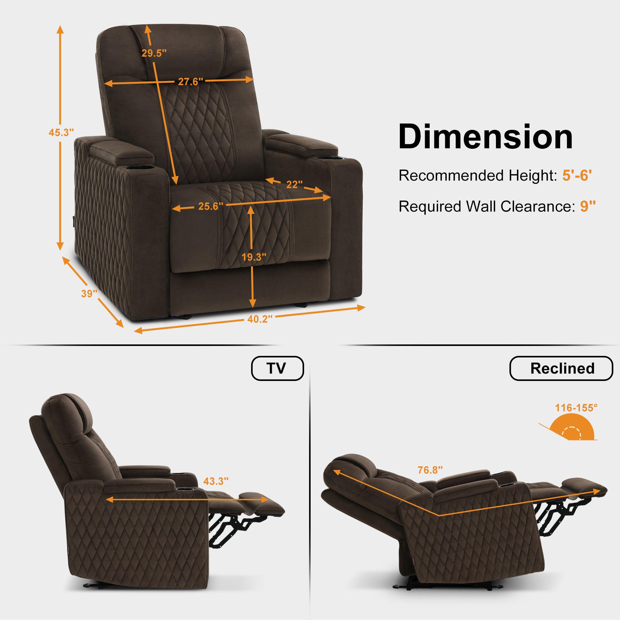 MCombo 6160-HTS401RD recliners - View #4