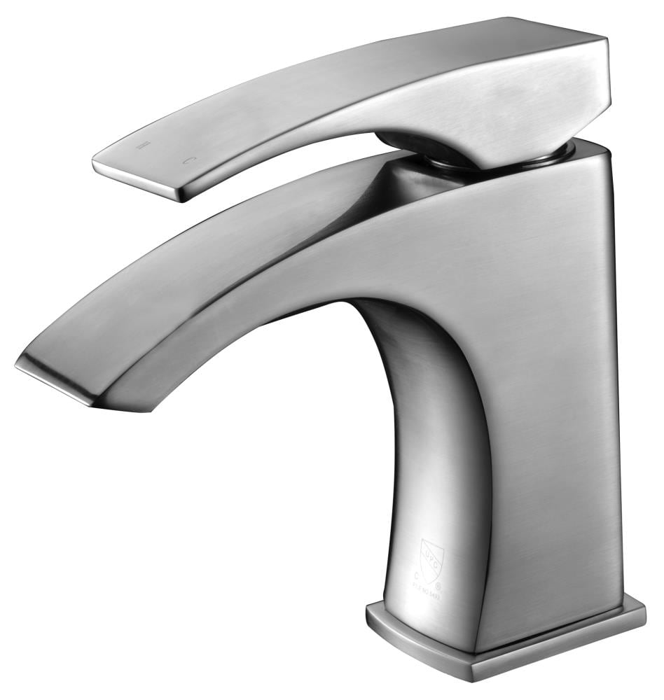 ALFI AB1586-BN Brushed Nickel Single hole 1-handle Low-arc Commercial/Residential Handle Bathroom Sink Faucet