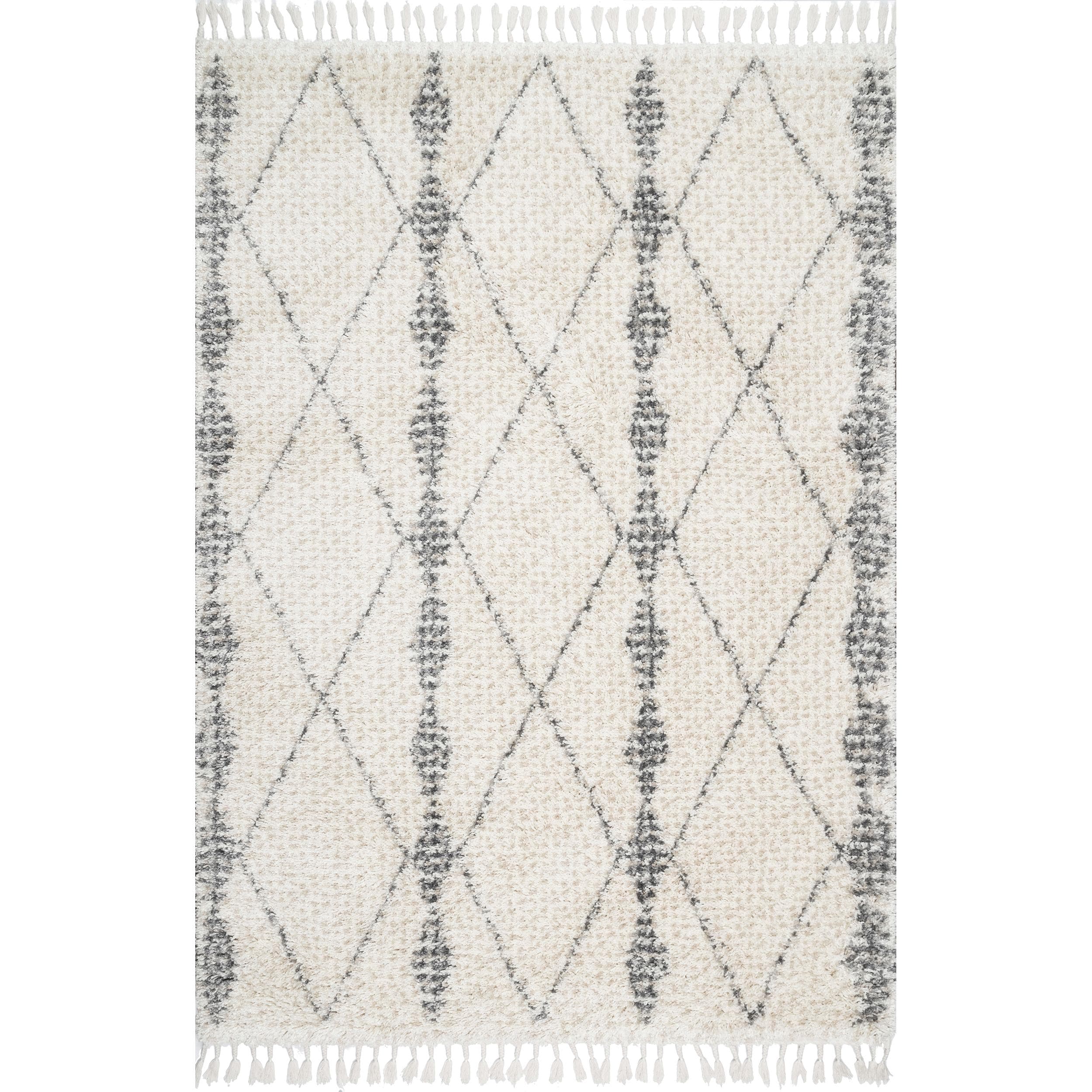 nuLOOM KKEL05B-R606 Selah 6 x 6 (ft) Loomed Polypropylene Beige Round Indoor Geometric Area rug