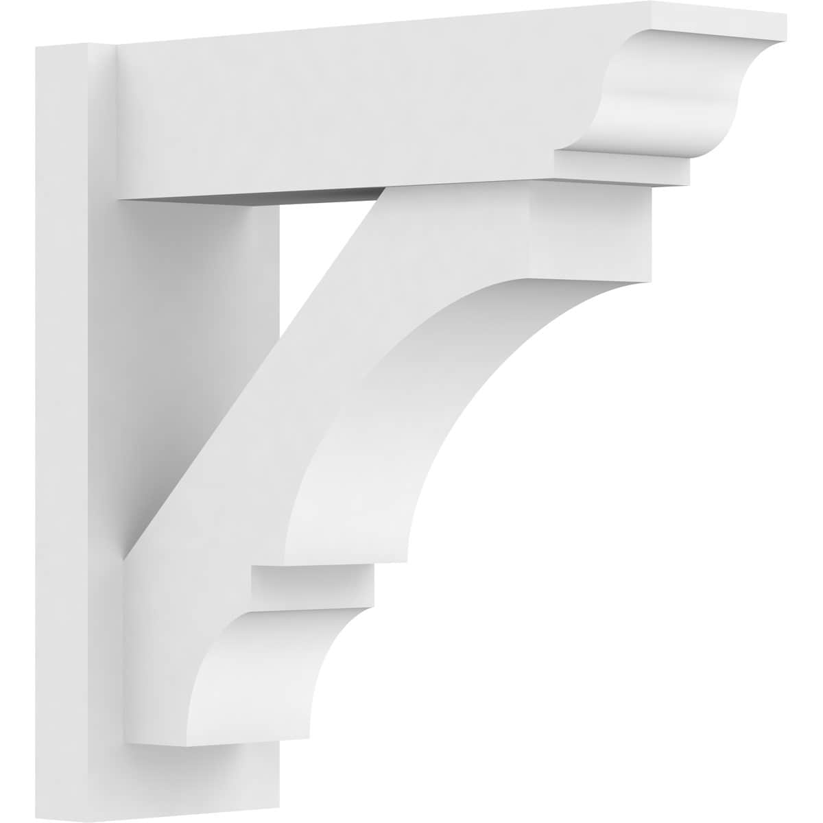 Ekena Millwork OUTP07X20X20BOA01 7-in W X 20-in D X 20-in H Balboa Architectural Grade PVC Outlooker with Traditional Ends