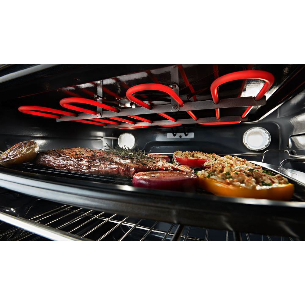 KitchenAid 30 in. 7.1 cu. ft. Convection Oven Slide-In Electric Range with  5 Smoothtop Burners - Stainless Steel