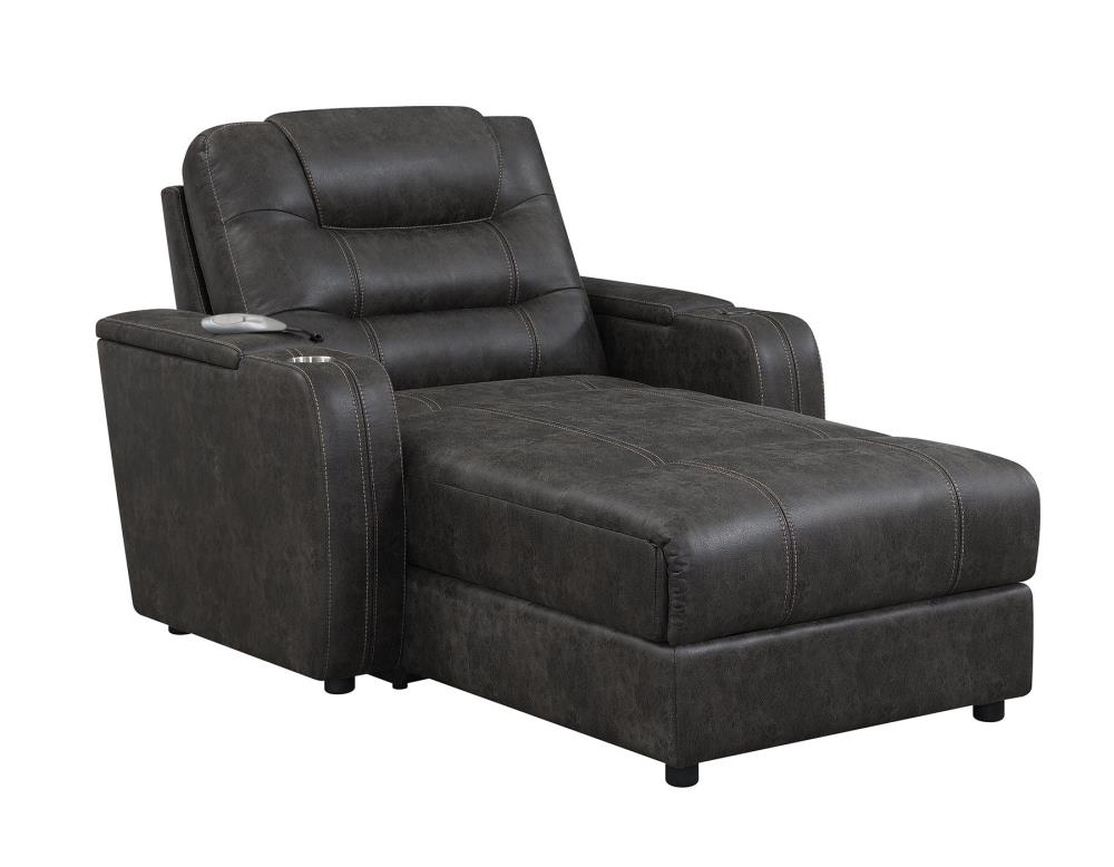 Power Reclining Chaise Lounge Chair, Leather Chaise Chair