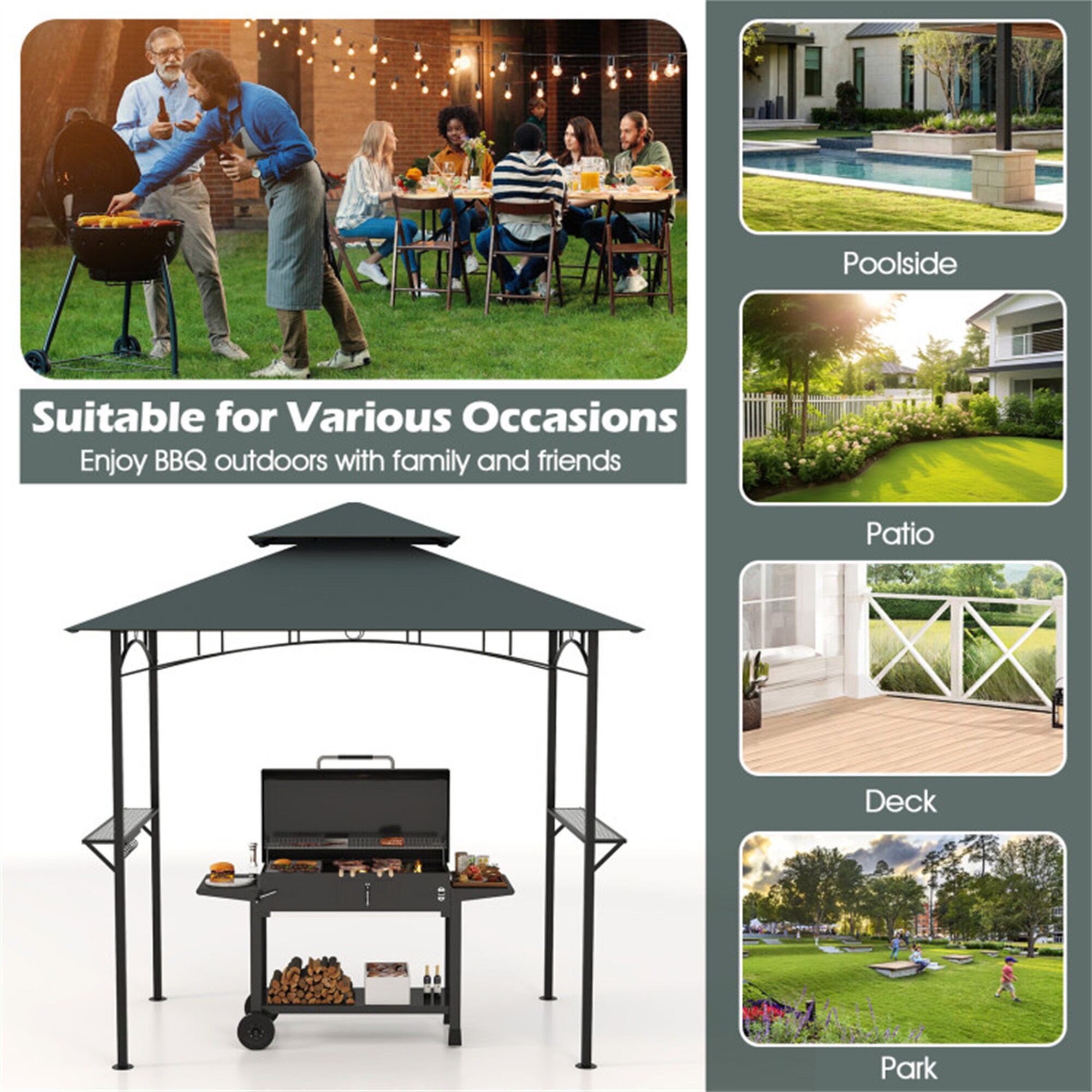 BABOOM BOM-12041GR-CO Wood-Resin-Gazebos - View #7