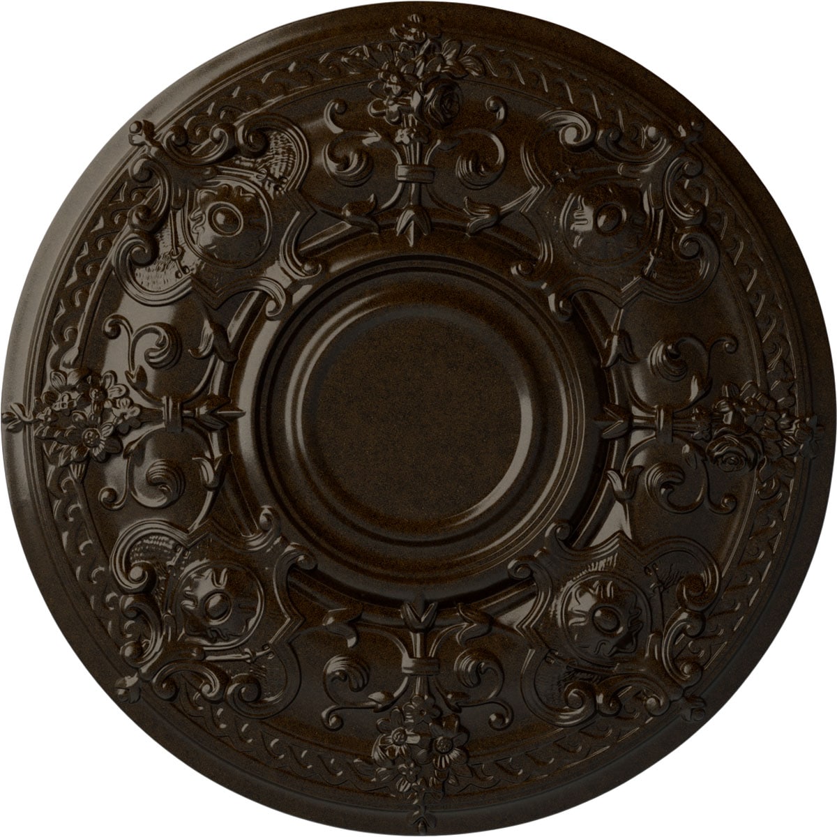 Ekena Millwork CM28OSBZS Oslo 28.125-in W x 28.125-in L Bronze Polyurethane Ceiling Medallion