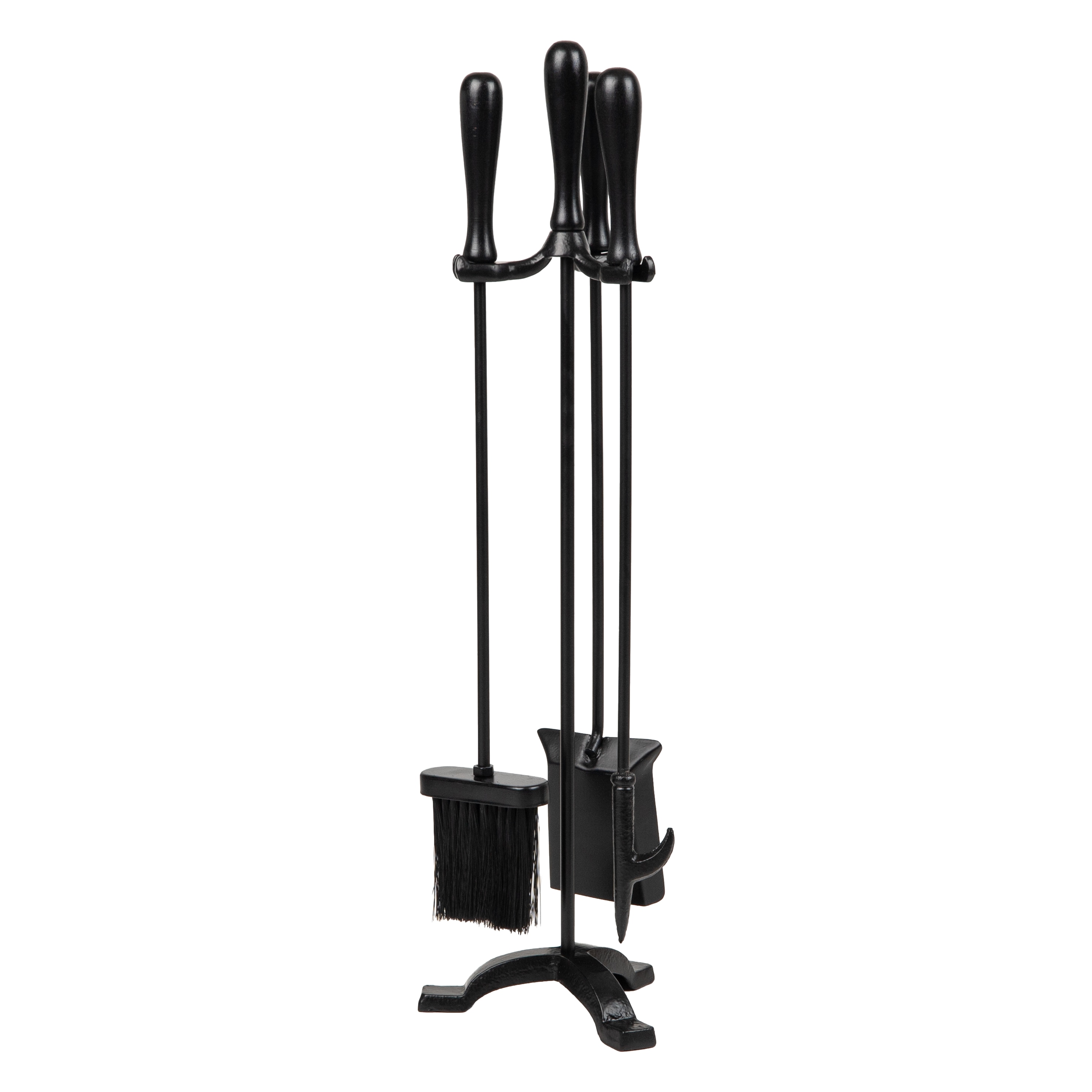 Mind Reader 4PCFIRE-BLK 4 -Piece Steel Fireplace Tool Set