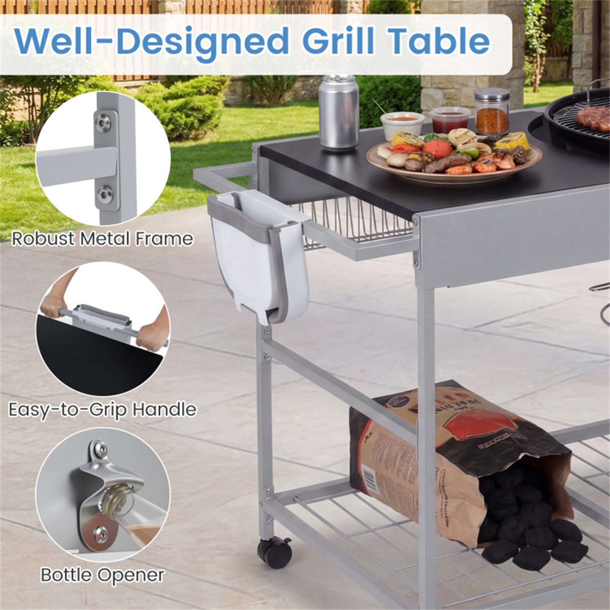 BABOOM BOM-12394DK-CO Grill-Carts-Grill-Stands - View #5