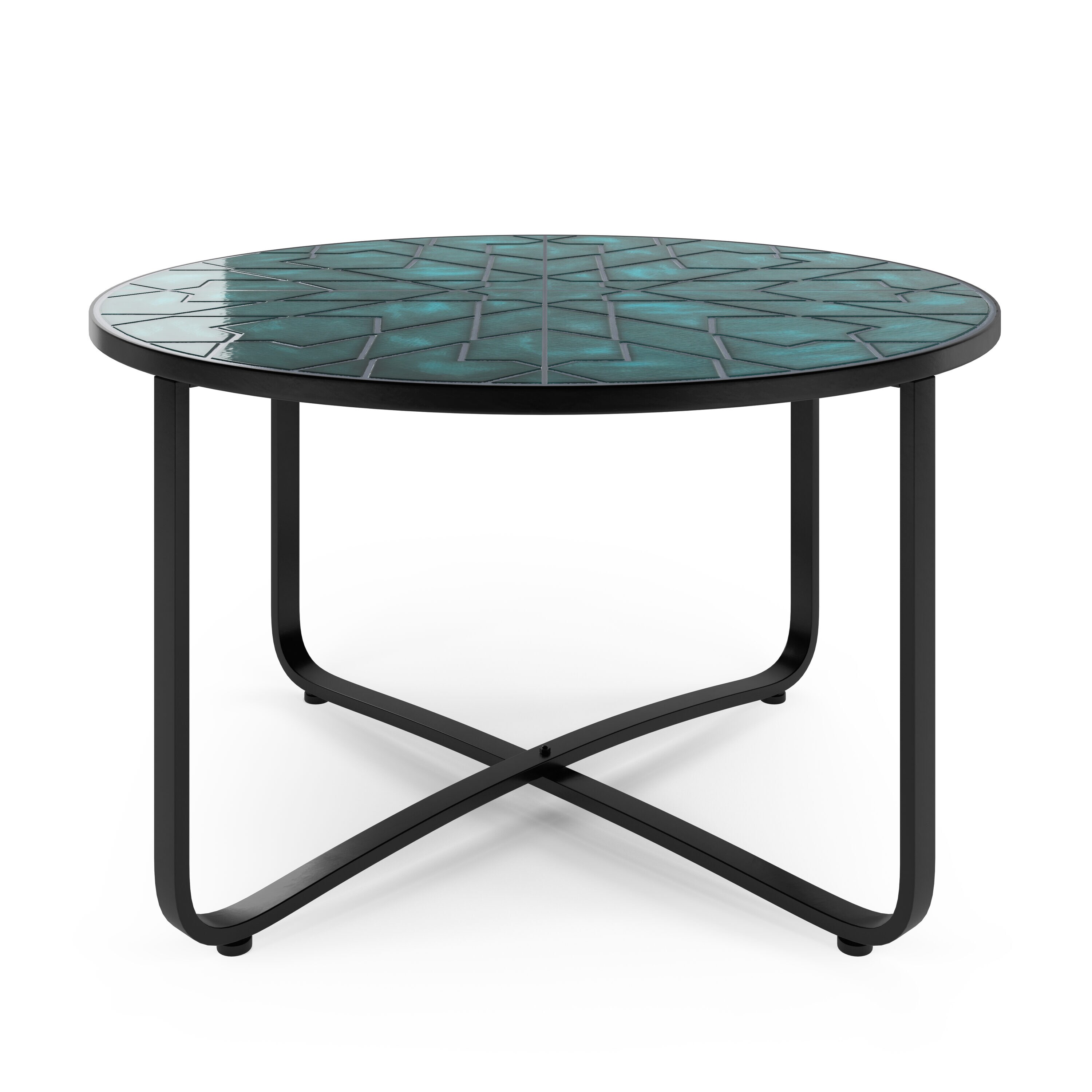 Haven Way Havana Round Outdoor Coffee Table 30in W x 30in L at