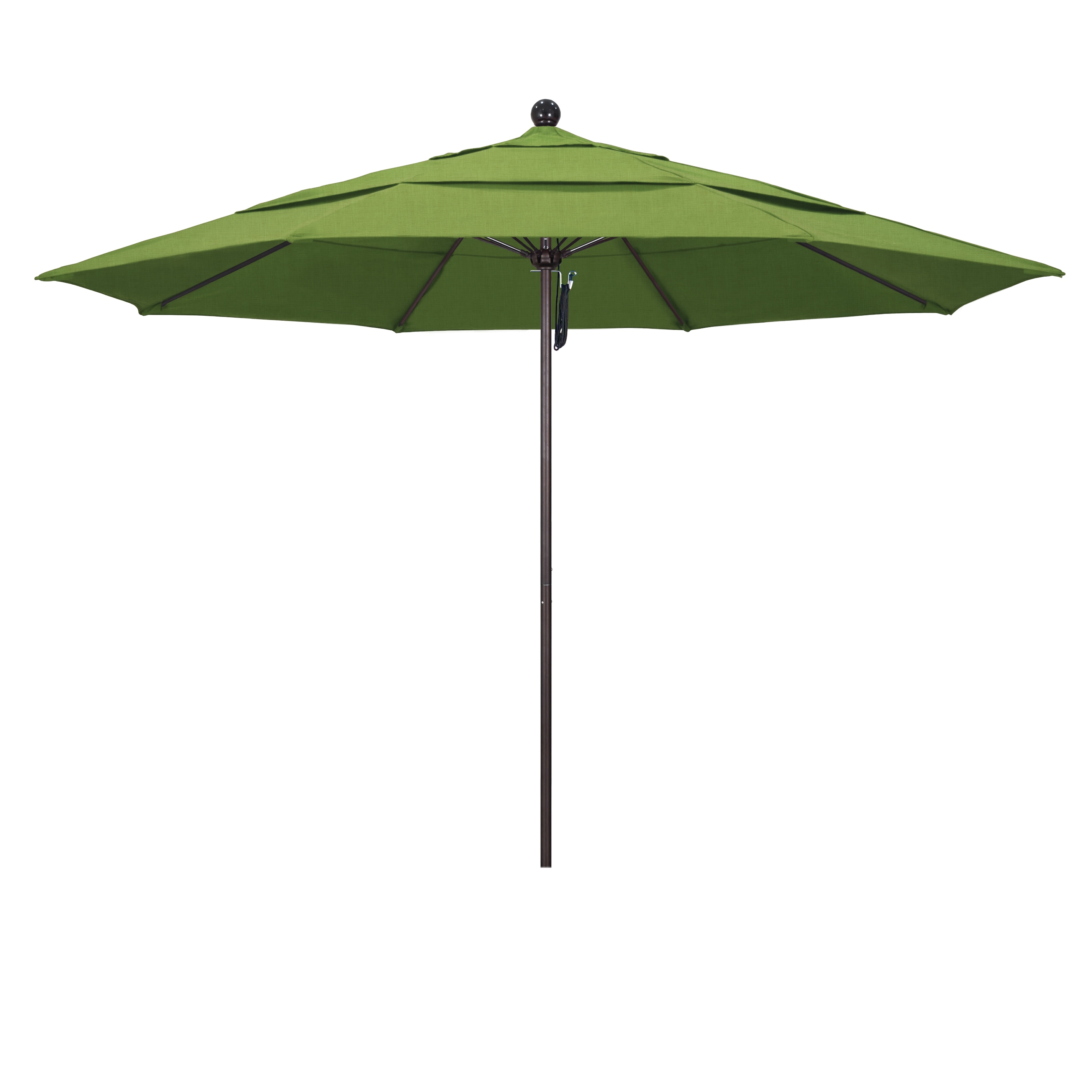 California Umbrella ALTO118117-48022-DWV 11-ft Aluminum Green No-tilt Market Patio Umbrella