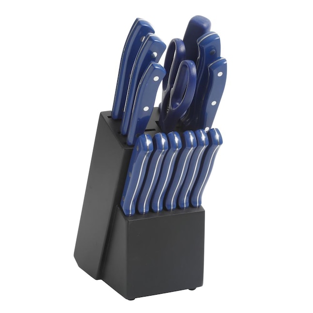 Oster Evansville 14 Piece Blue Cutlery Set - Stainless Steel