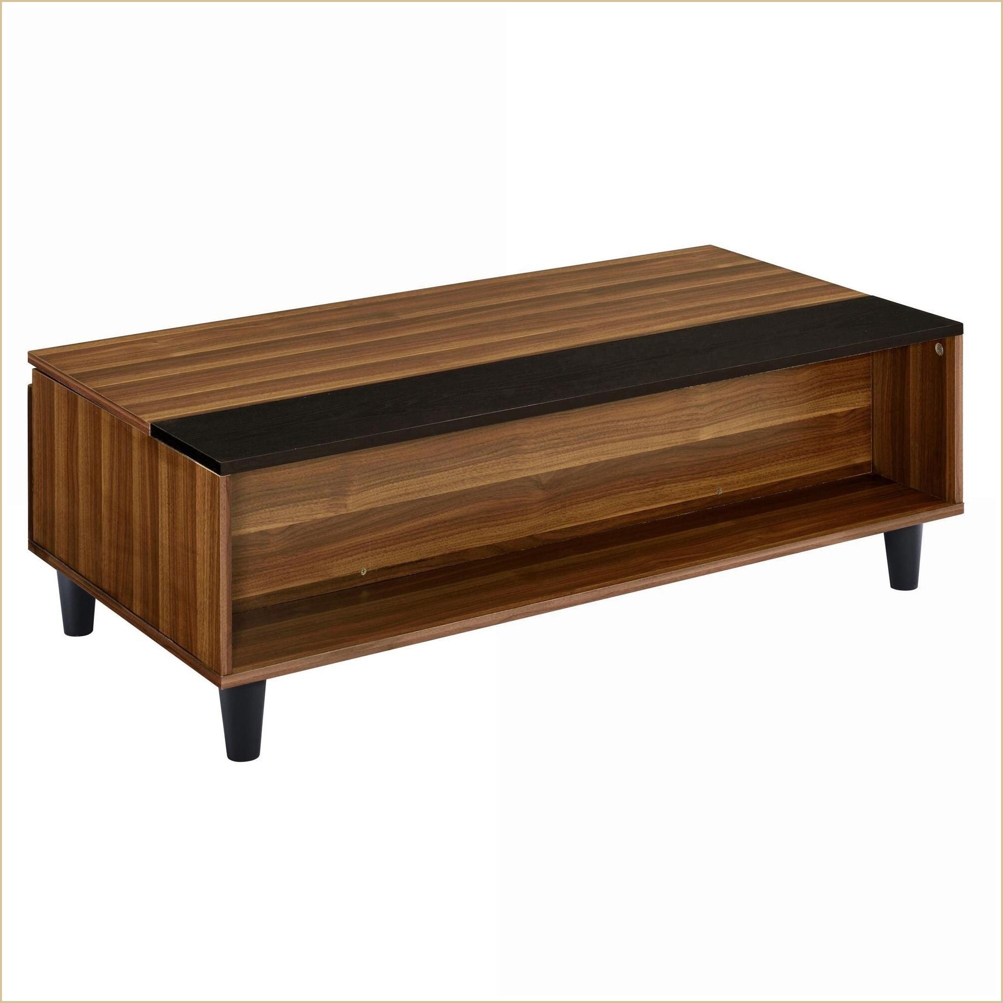 Watnature Walnut amp Black Lift Top Coffee Table Elegant Living Room ...