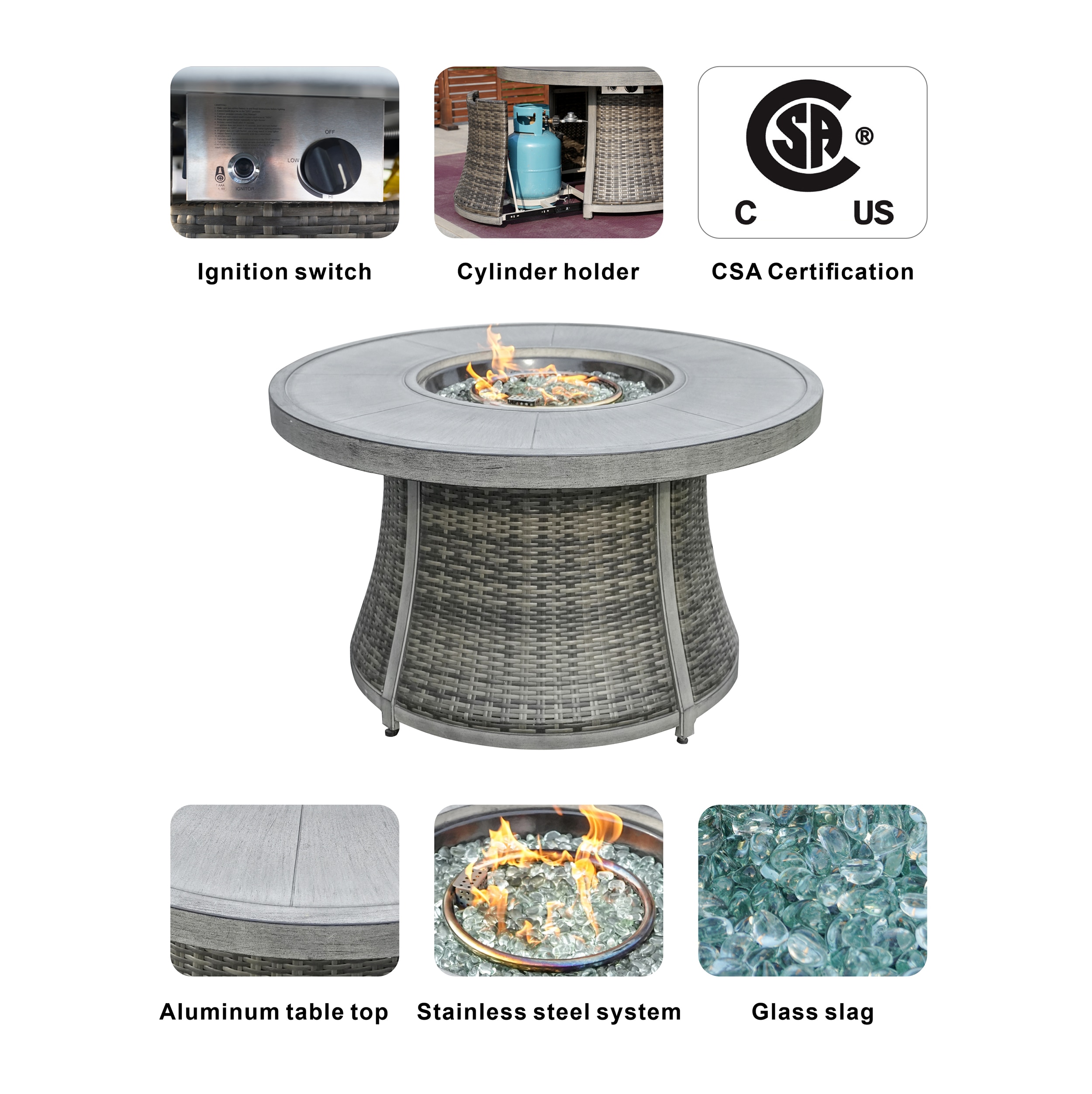 Moda Furnishings G3R-1403B-009-GR Patio-Conversation-Sets - View #5