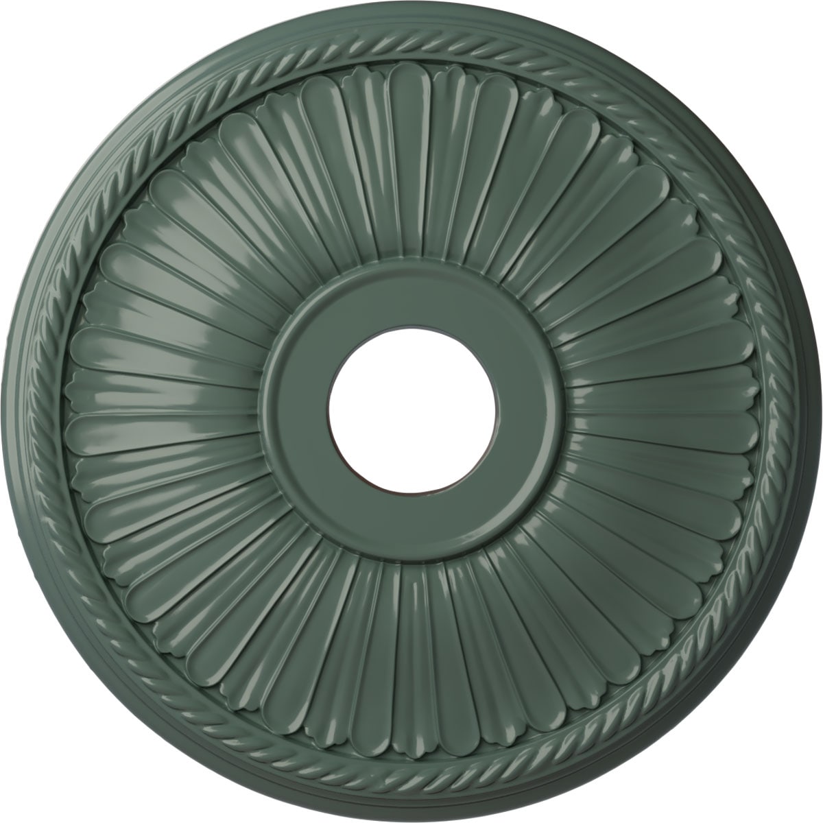 Ekena Millwork CM20BE1CBF Berkshire 20.125-in W x 20.125-in L Painted Cloud Burst Polyurethane Whole Ceiling Medallion