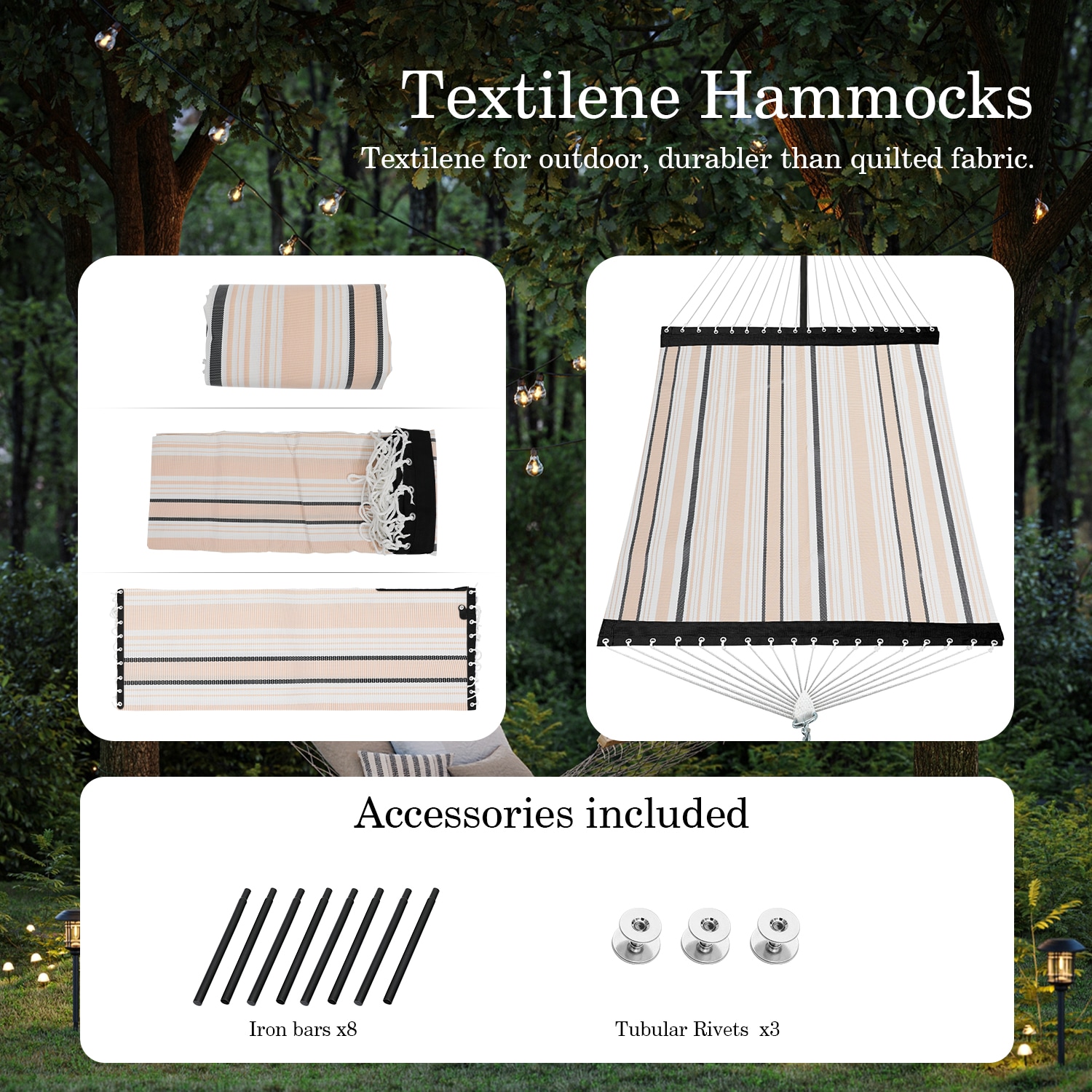  TSL-HK2-BEIGEWHIT-ZJ hammocks - View #6