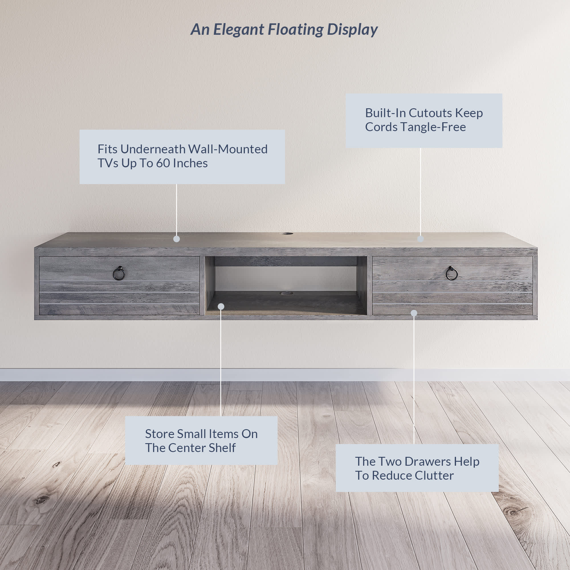 Belleze 014-HG-41015-GYW Tv-Stands - View #3
