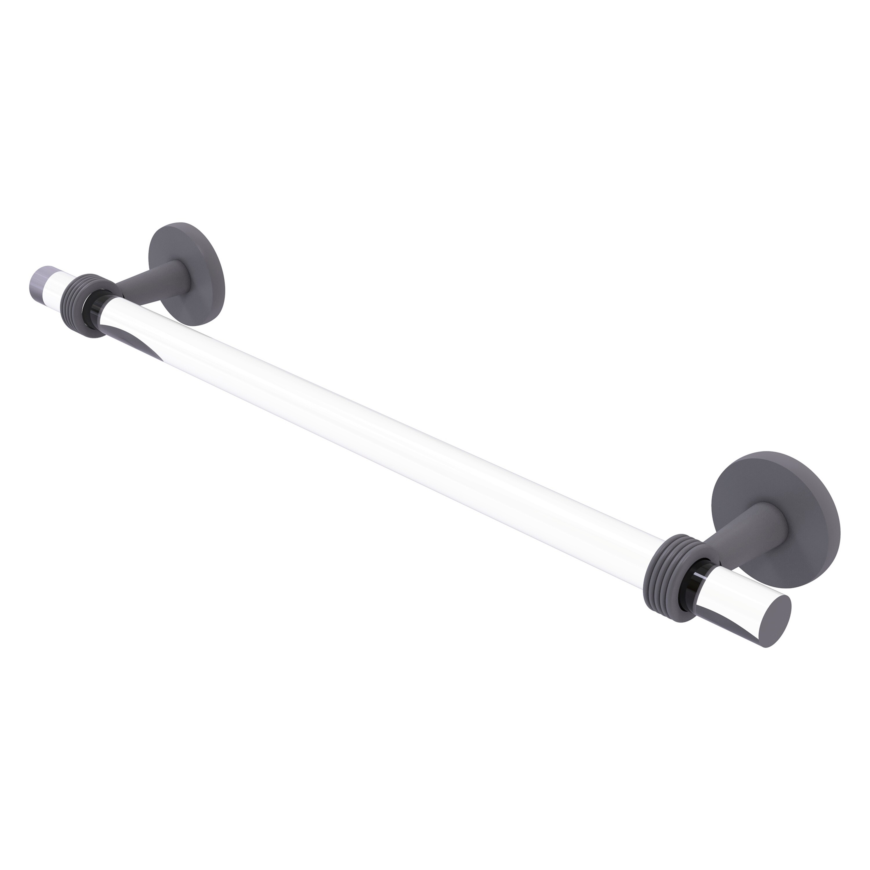 Allied Brass CV-41G-30-GYM Clearview 30-in Matte Gray Wall mount Single Towel Bar